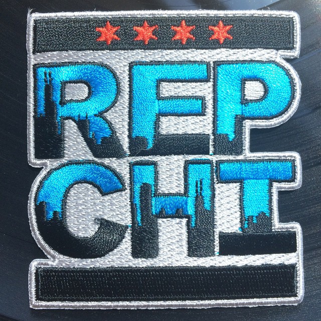 ~3x3" iron on'able REP CHI patch.