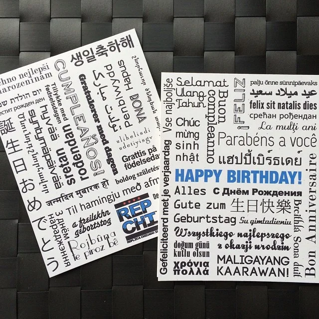 Birthday Languages Card