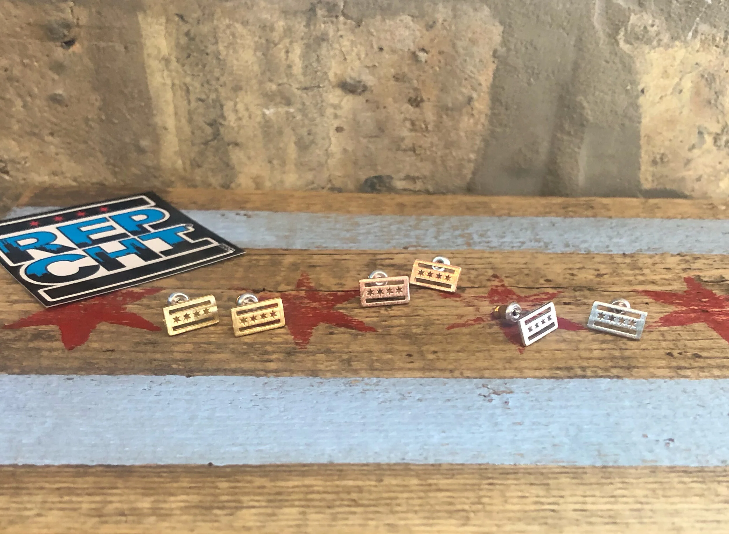 Tiny Flag Earrings