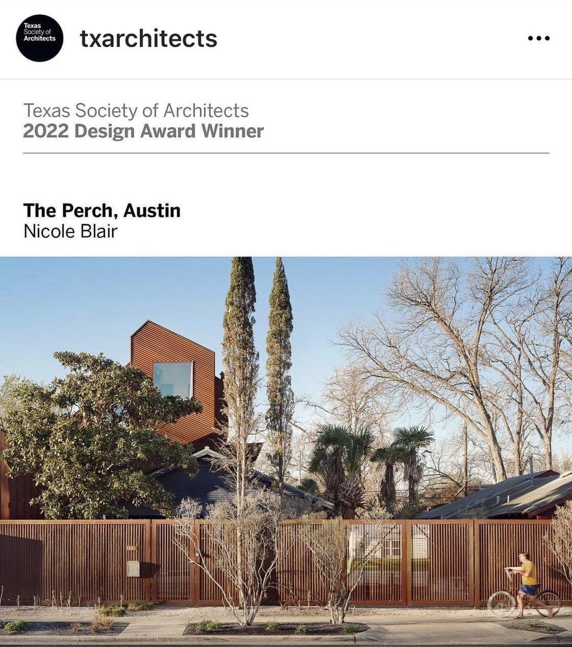  Texas Society of Architects : 2022 Design Award 