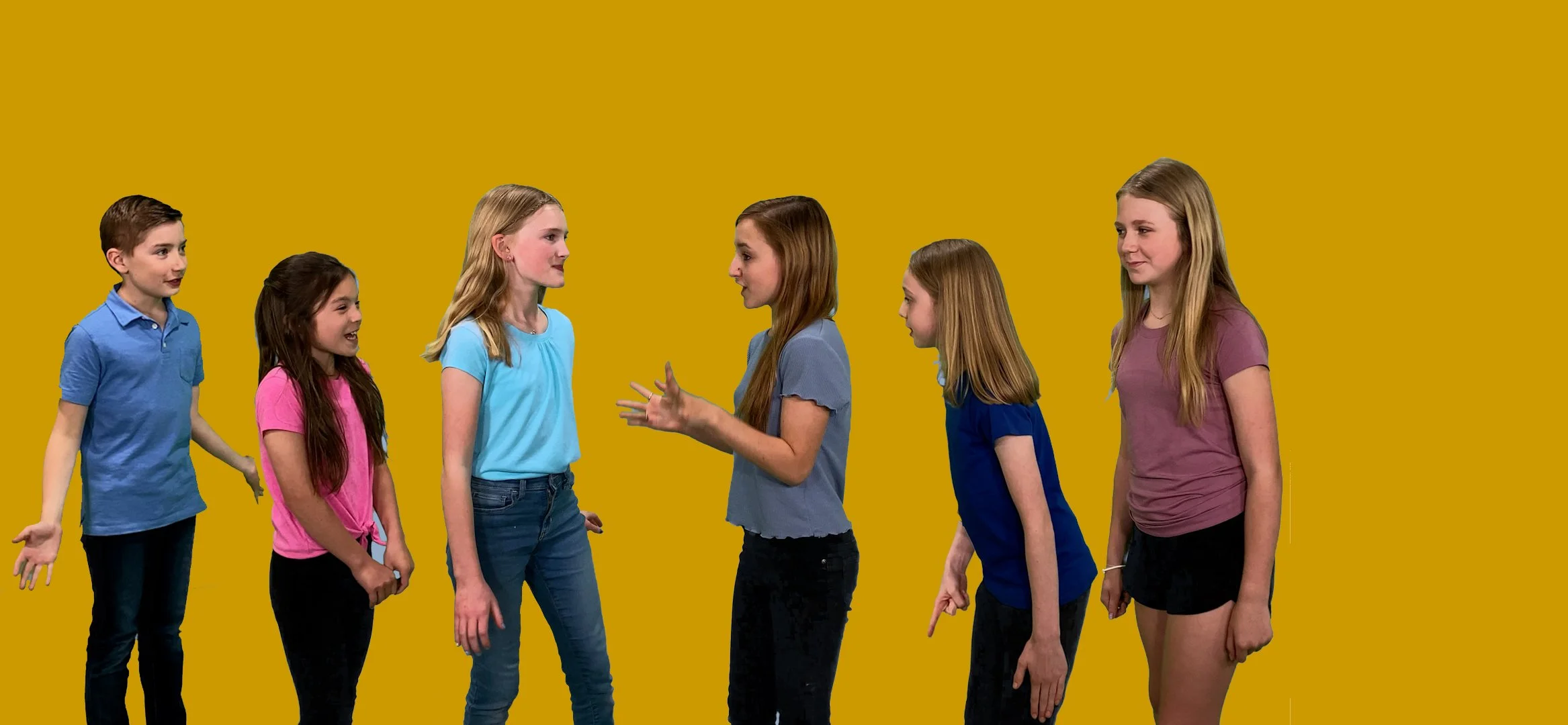 Kids playing the Yes-And Improv Game