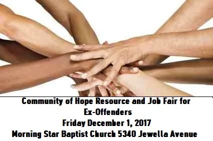 Community of Hope Resource and Job Fair for Ex-Offenders