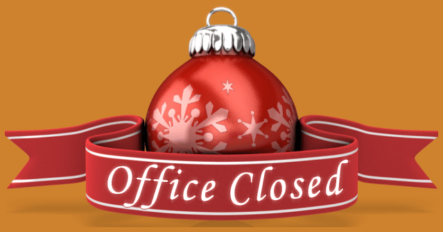 Office Closed for Christmas