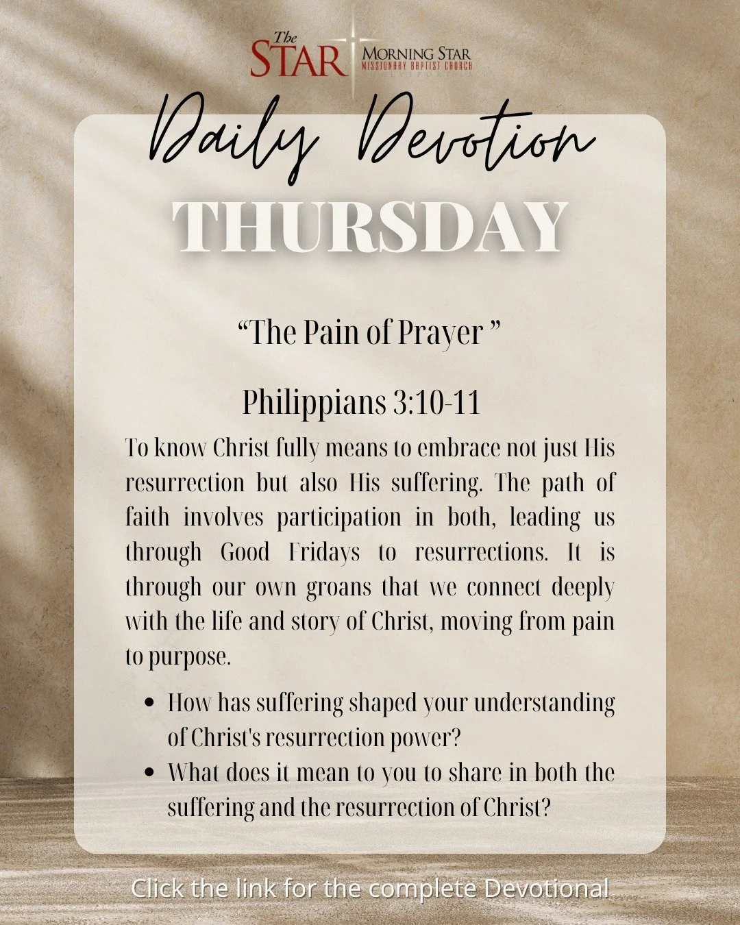 🌅 &quot;Pain doesn't cancel the promise. Even in ruins, God knows how to renew.&quot; - Lamentations 3:21-23

🌟 Hold on to hope. His mercies are new every morning. #GreatIsThyFaithfulness #HopeInPain #Lamentations3
https://www.mymsbc.org/weekly-dev