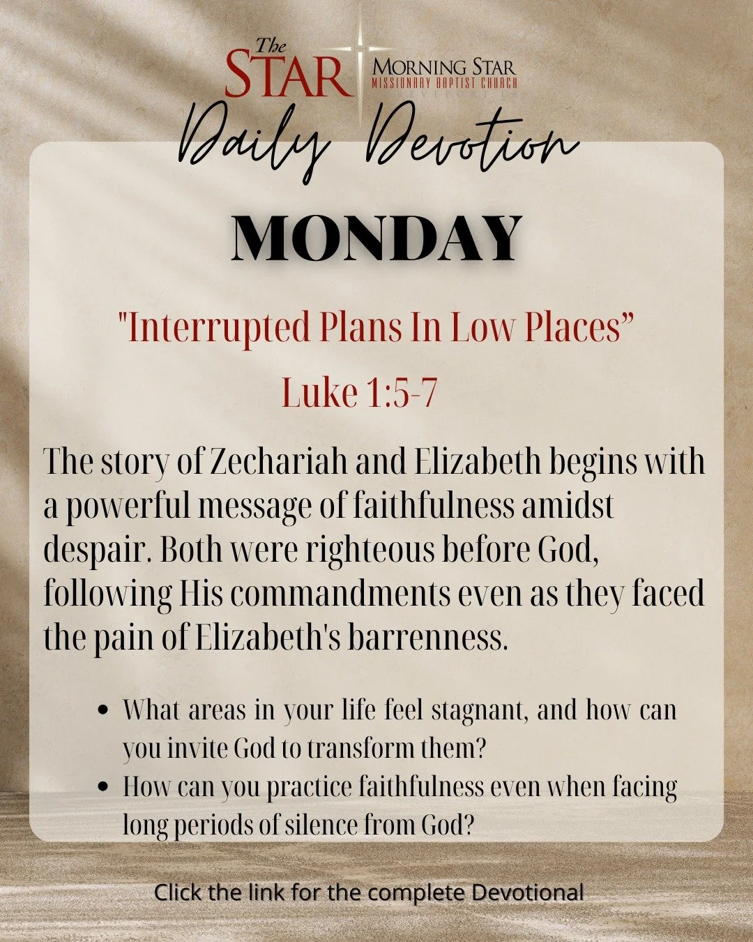 Embracing God's Timing
⏳ &quot;Day 1: Embracing God's Timing. In a world that rushes, let's pause and trust in His perfect timing. What are you waiting on God for today? #GodsTiming #PatienceInFaith&quot;