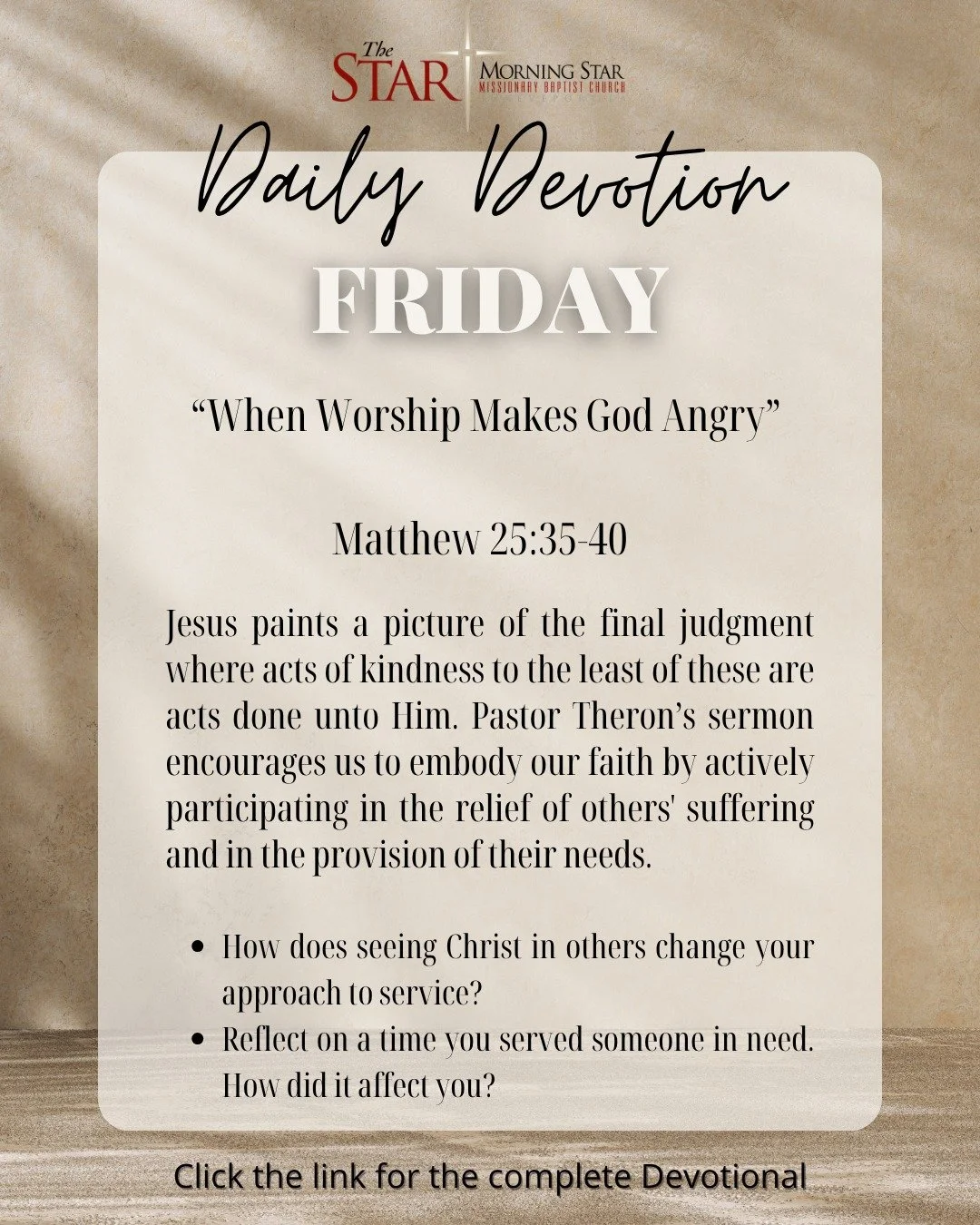 The real question isn't "Did church happen?"

The real question is "Was GOD pleased with what happened at church?" 🤔

Jesus didn't just preach. He taught. He healed. He HELPED people every day. Then He gave HIMSELF.

Worship that