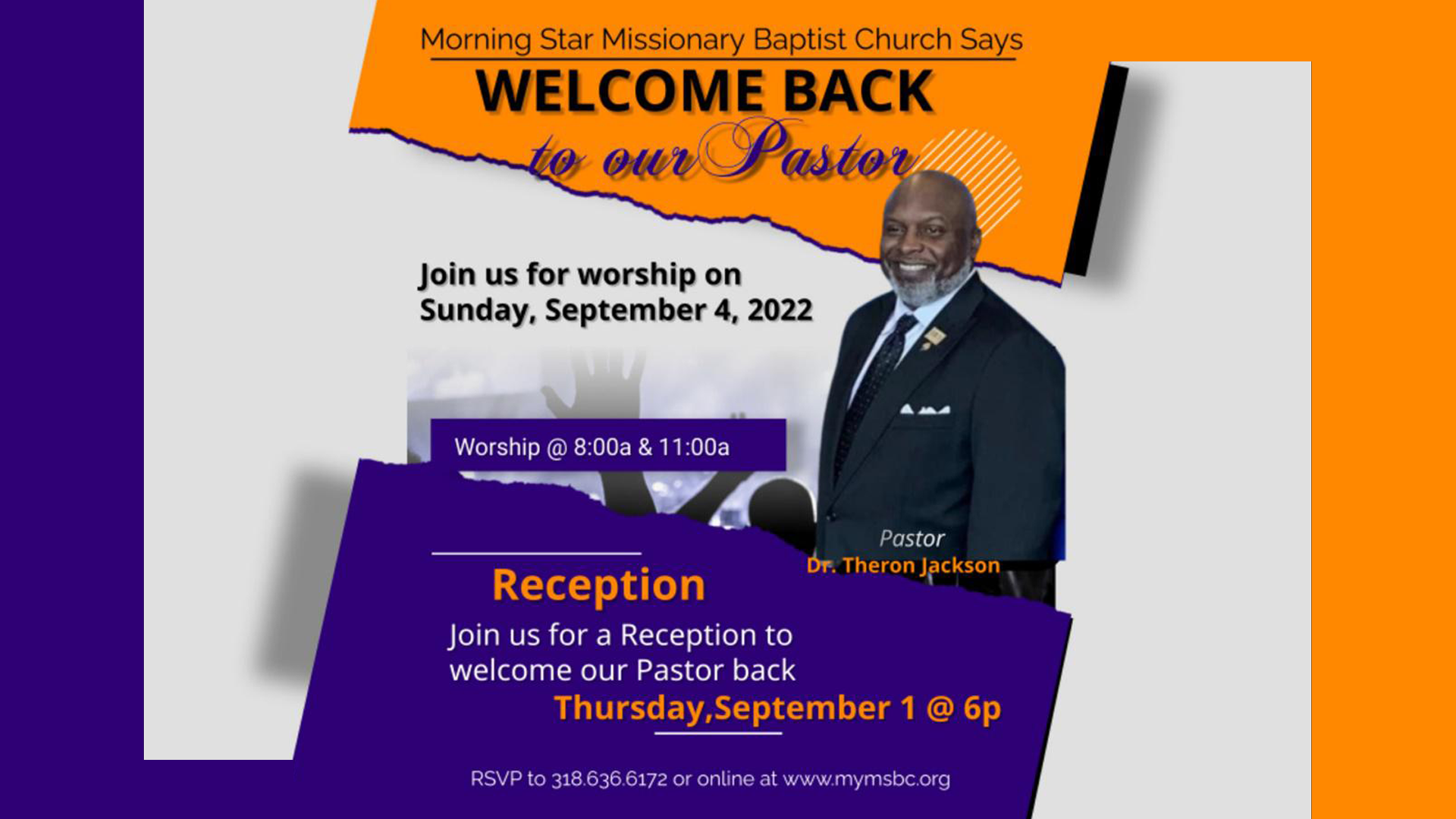 Pastor Jackson's return reception