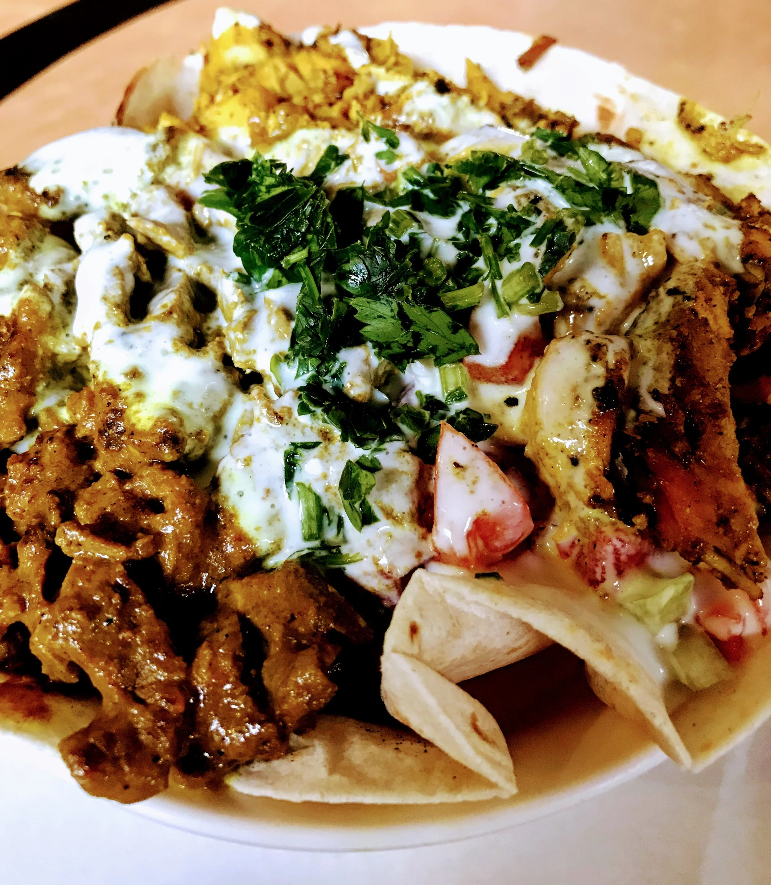 Shawarma plate at La Vega