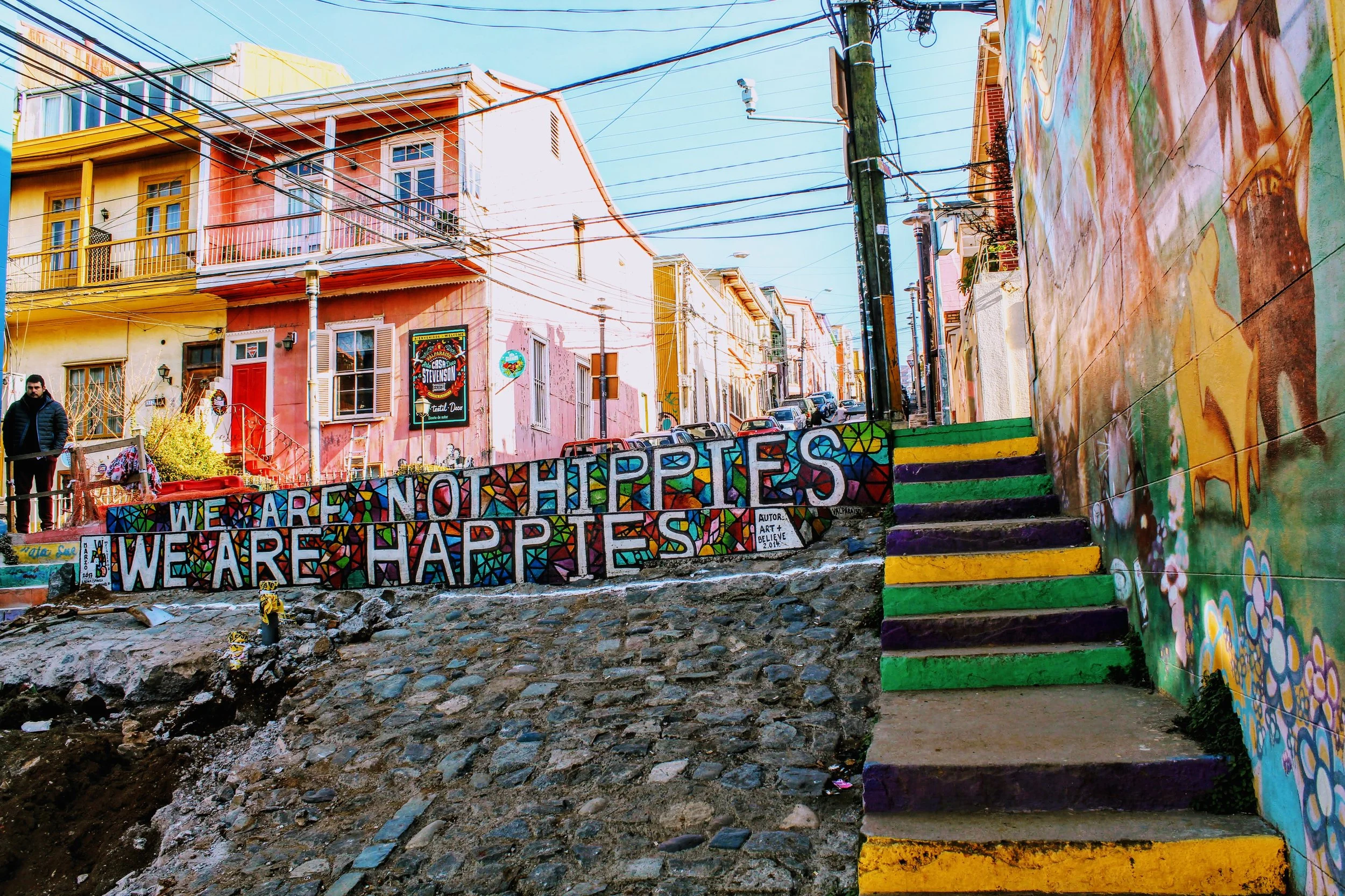 We are not hippies, we are happies. Not my favorite.