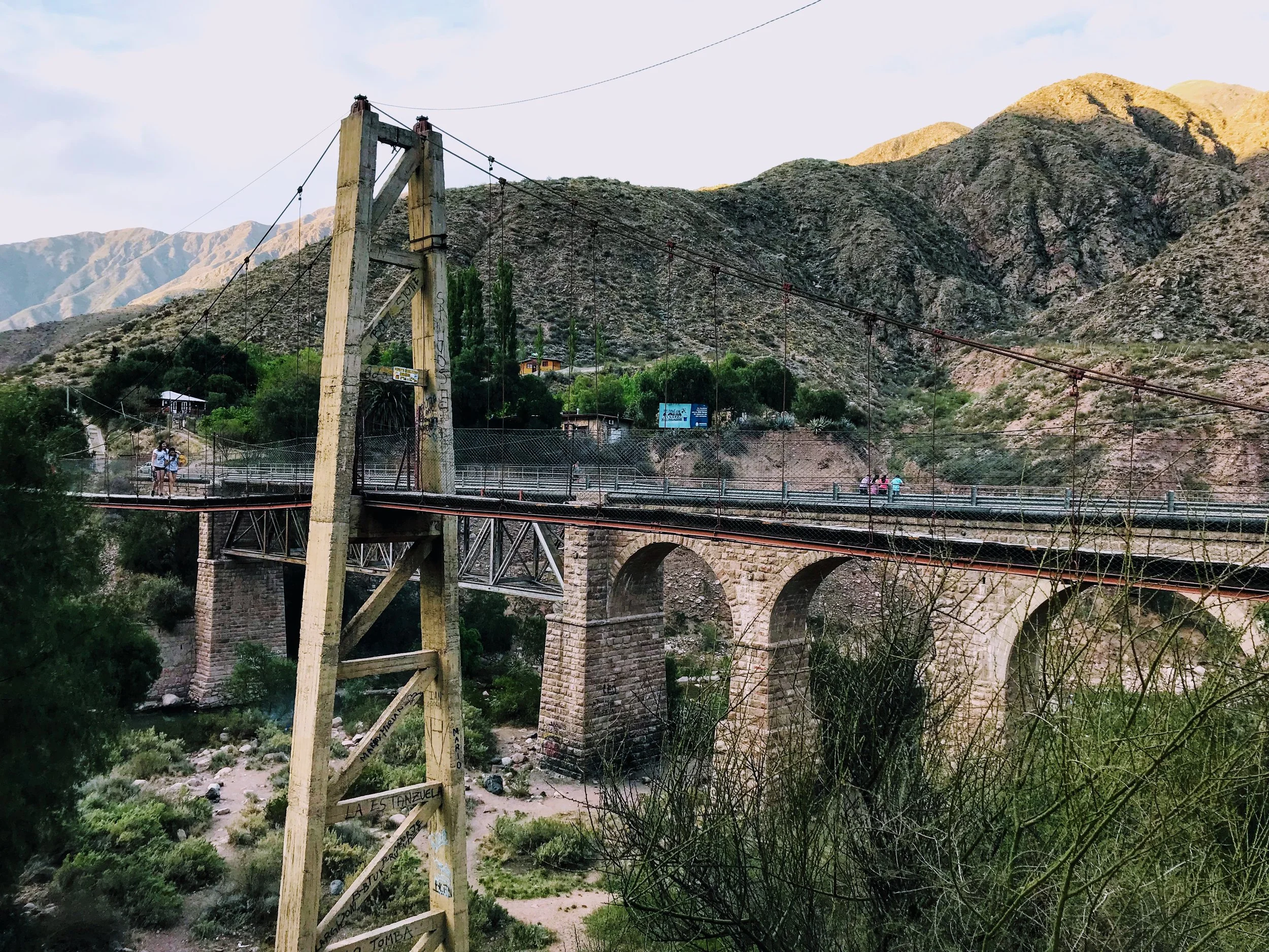 Hanging Bridge at Cacheuta