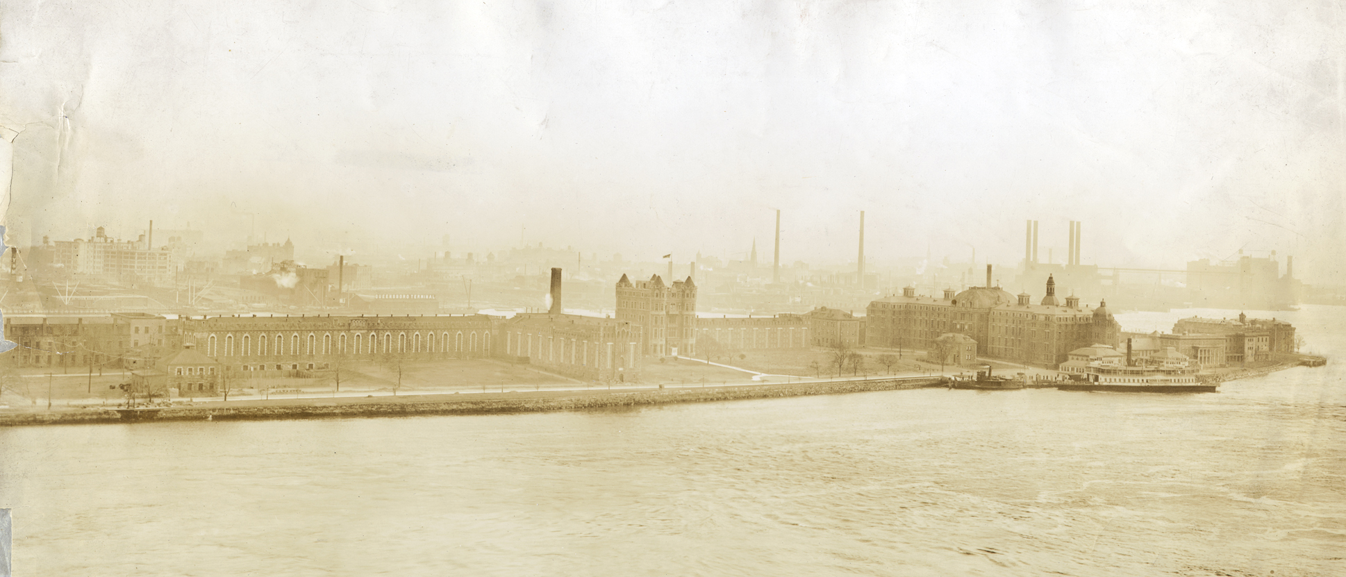 Southern half of Blackwell's Island with Riverside Hospital at southernmost tip, New York City Municipal Archives