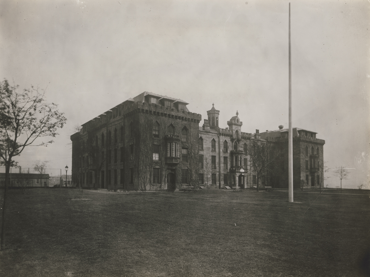 Addition of the northern and southern wings were added after the hospital was converted to a nursing school, New York City Municipal Archives
