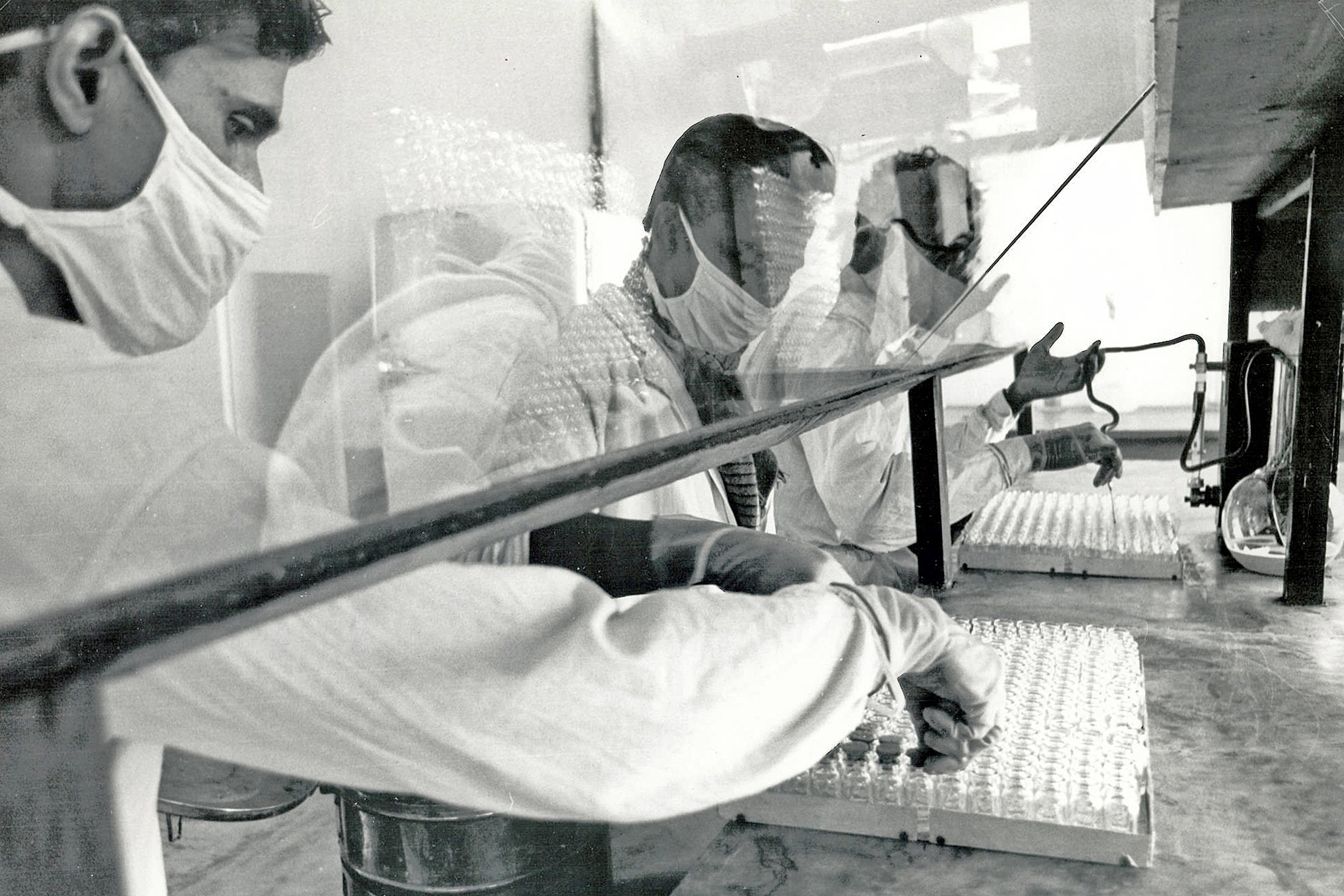 World Health Organization doctors at work on the Smallpox vaccine, World Health Organization