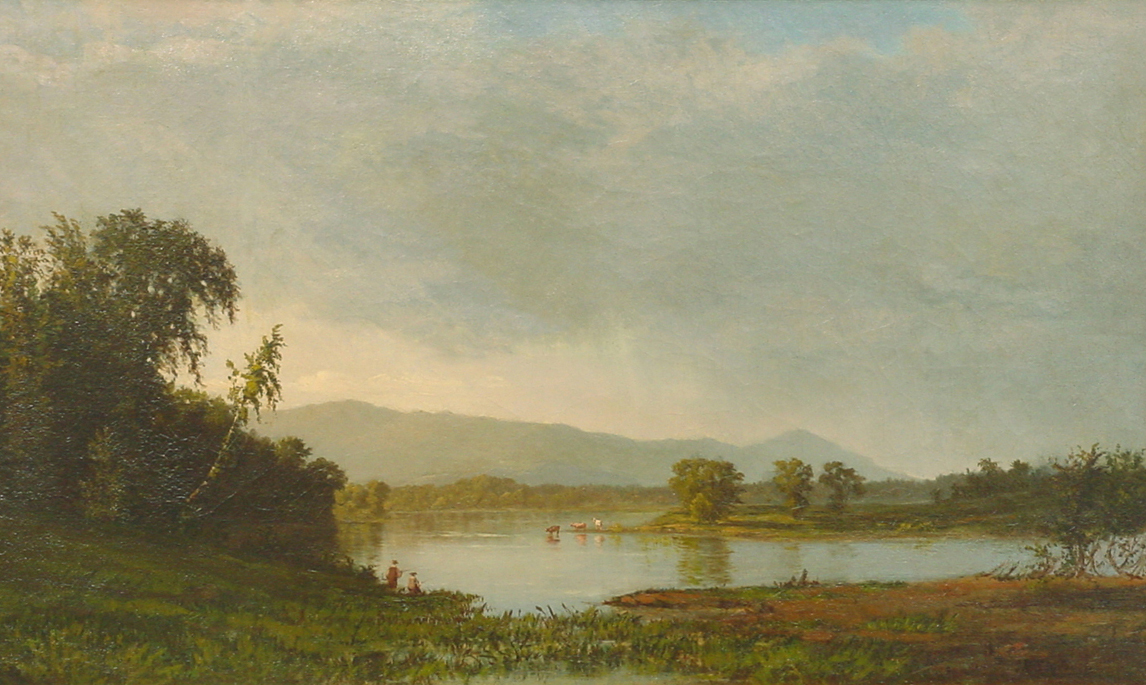 View of the Catskills from the Hudson , James Renwick Brevoort, Pelham Art Center