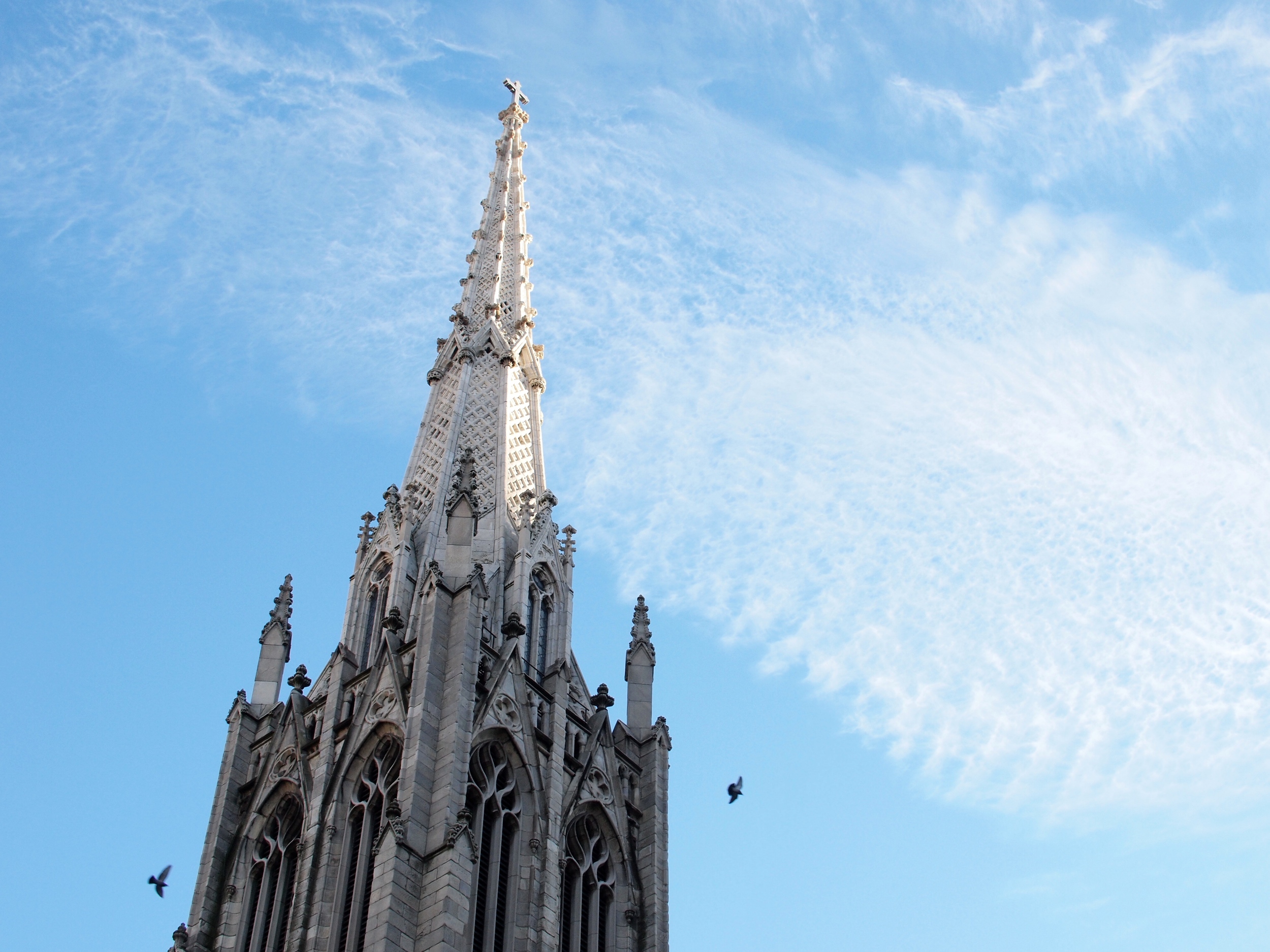 The spire of Grace Church, image courtesy Jack Amick