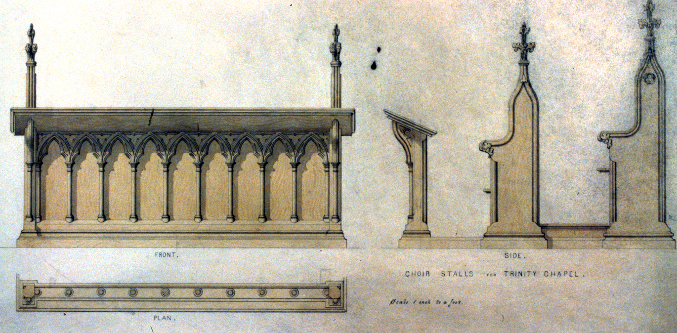 Architectural detail of the choir stalls, Library of Congress