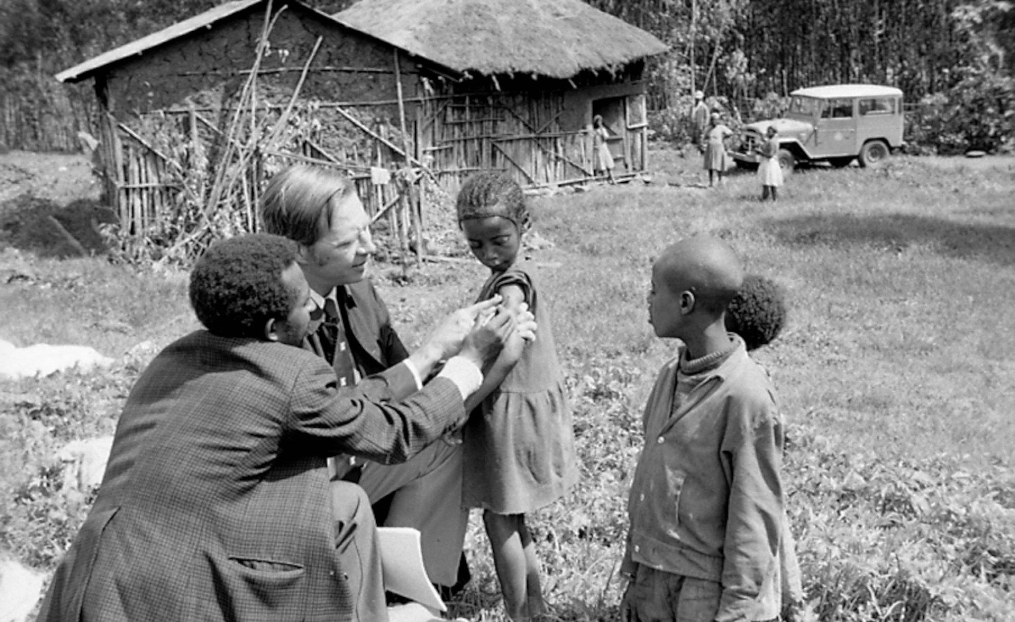 Dr. Henderson working in the field. World Health Organization