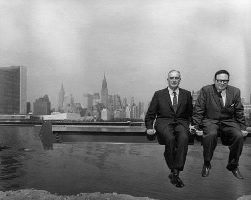 Robert Moses and Arnold Newman side by side, Arnold Newman Archives