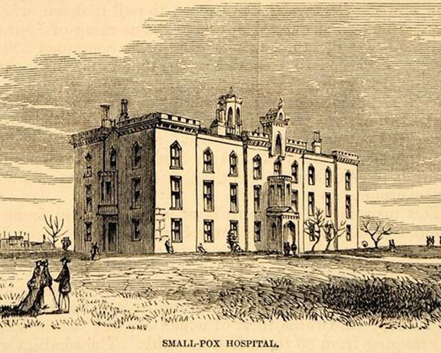 Rendering of the original Smallpox Hospital