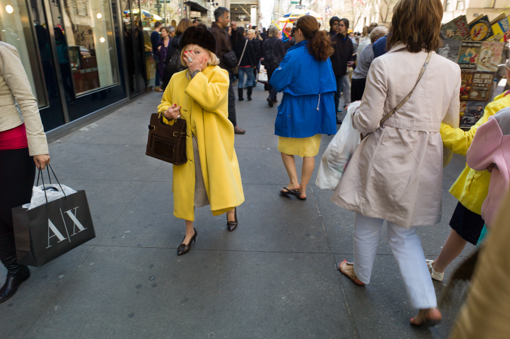 Yellow Coat, Fifth Avenue, New York 2012