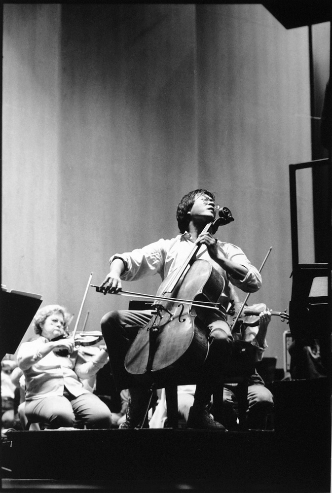 Yo-Yo Ma in rehearsal with the Louisville Orchestra, 1991