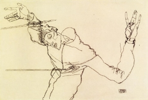 Self-Portrait as St. Sebastian by Egon Schiele