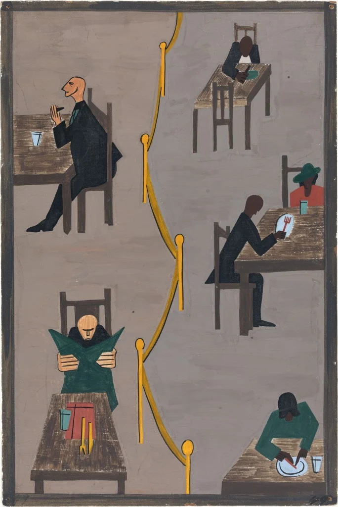 Panel 49: They also found discrimination in the North although it was much different from that which they had known in the South, (1940-41).