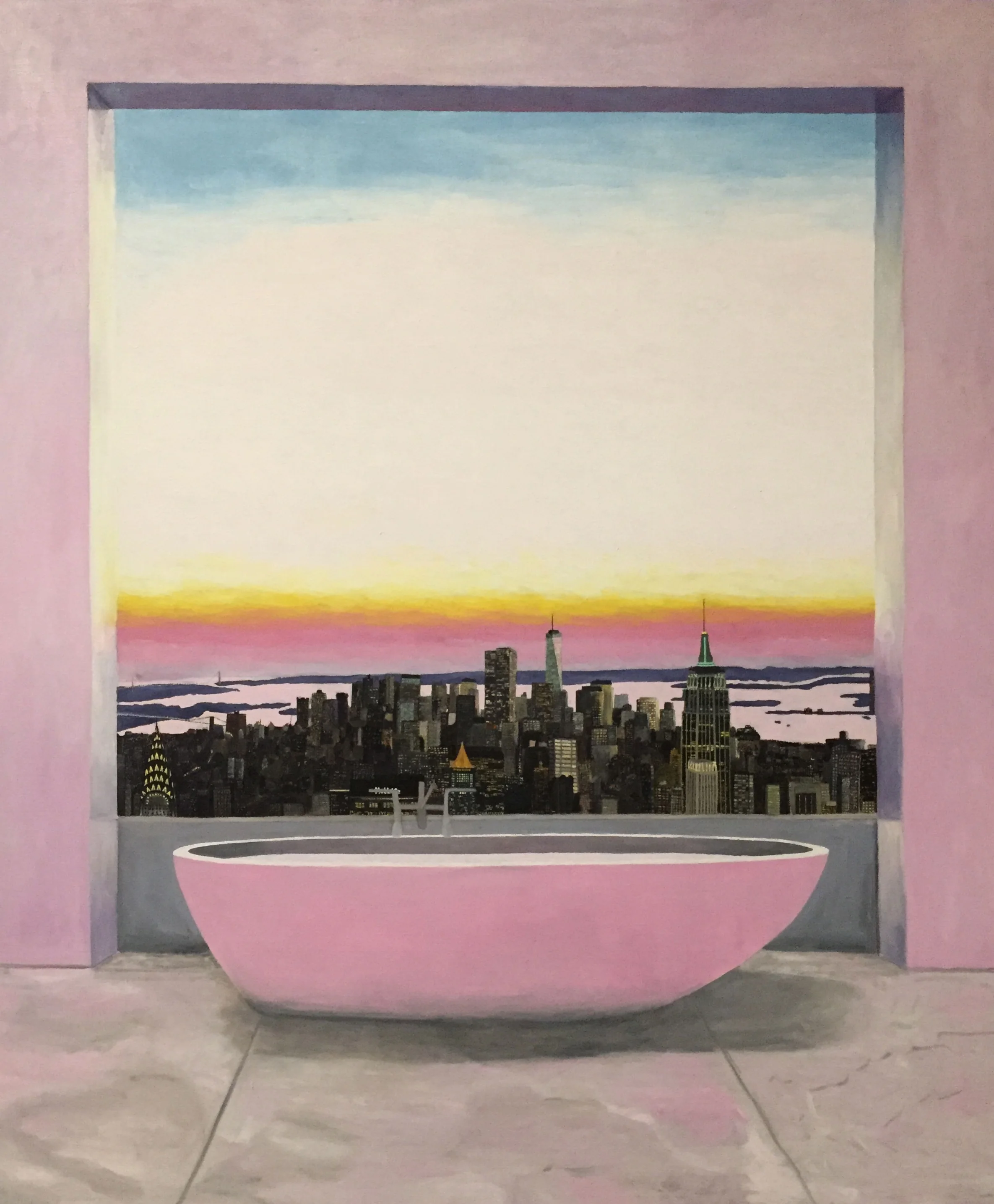 Leidy Churchman’s Tallest Residential Tower in the Western Hemisphere 2015 (Oil on linen)