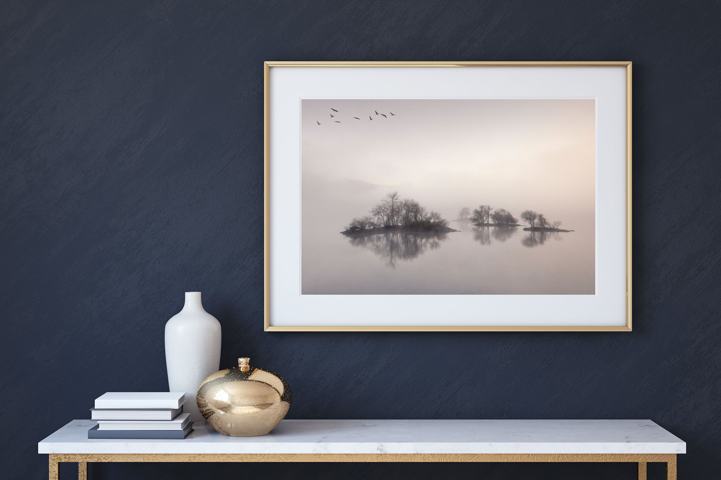 Framed fine art giclee derwentwater Lake District landscape print by Pete Wilkinson and The Wynd, Hexham