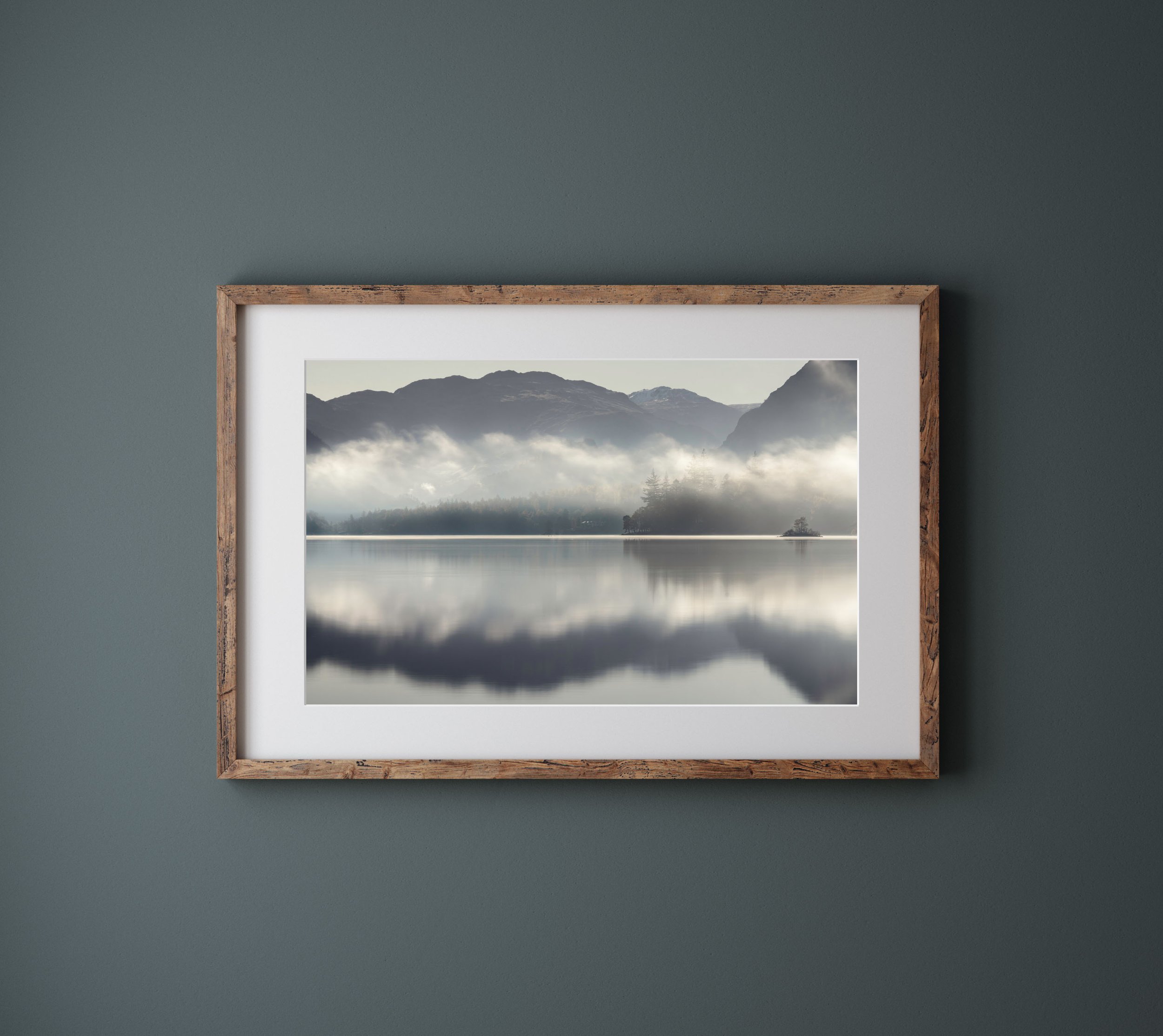 Framed fine art giclee Derwentwater Lake District landscape print by Pete Wilkinson and The Wynd, Hexham