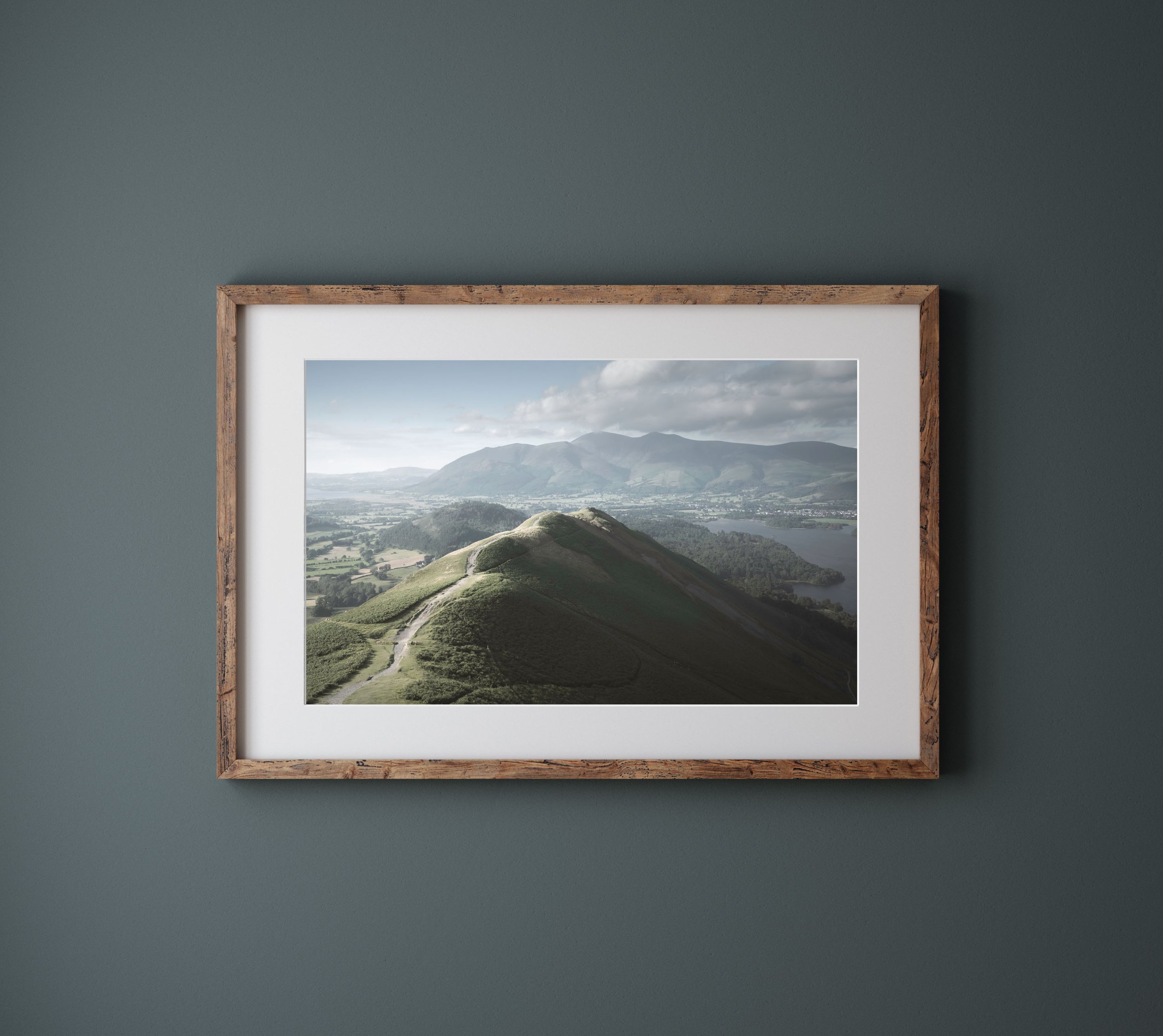 Framed fine art giclee Derwentwater Lake District landscape print by Pete Wilkinson and The Wynd, Hexham