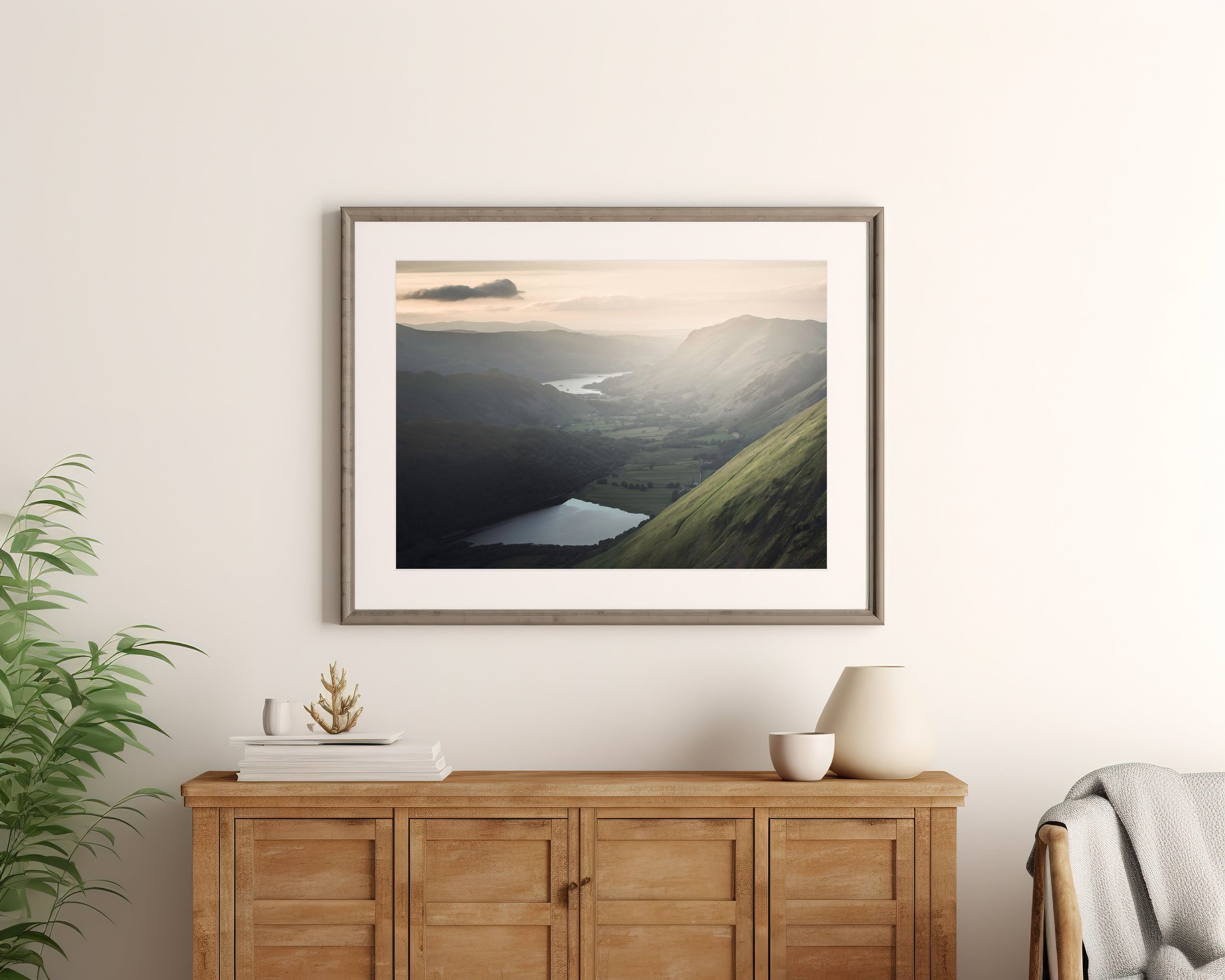 Framed fine art giclee Patterdale Lake District landscape print by Pete Wilkinson and The Wynd, Hexham