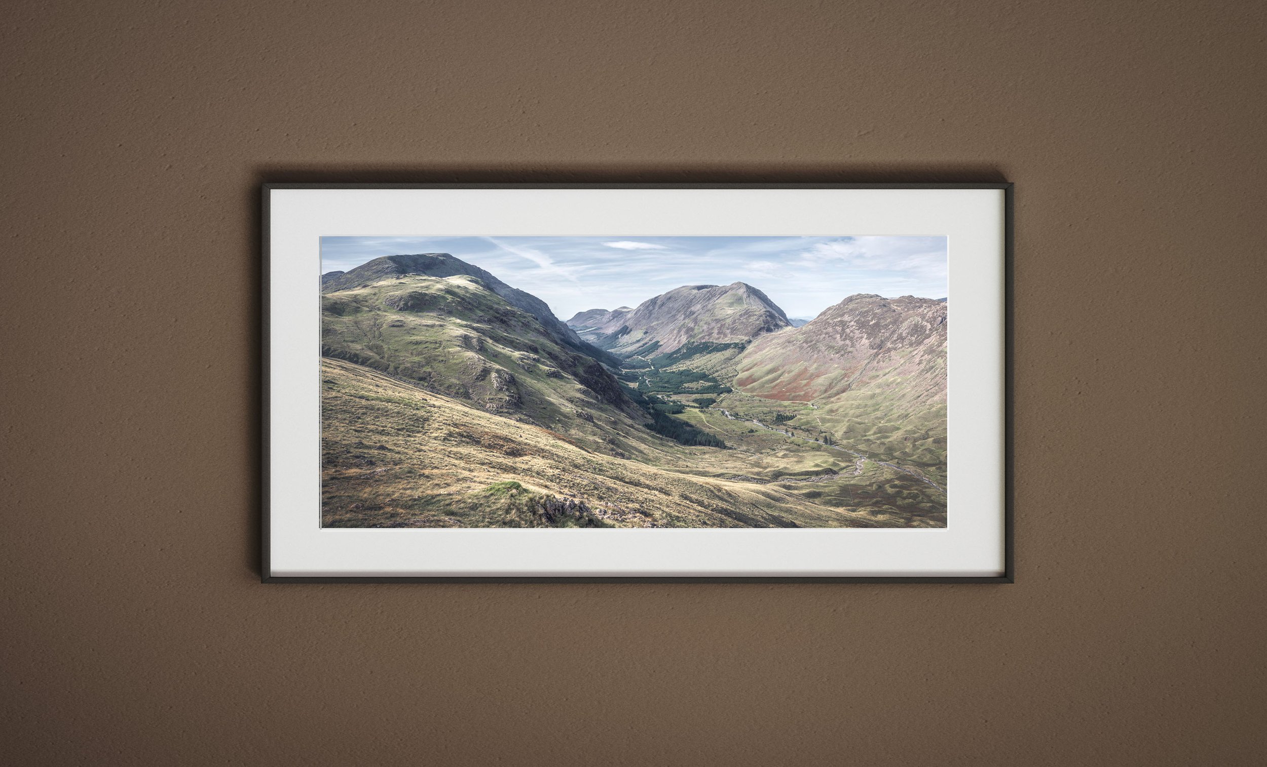 Framed fine art giclee Ennerdale Lake District landscape print by Pete Wilkinson and The Wynd, Hexham
