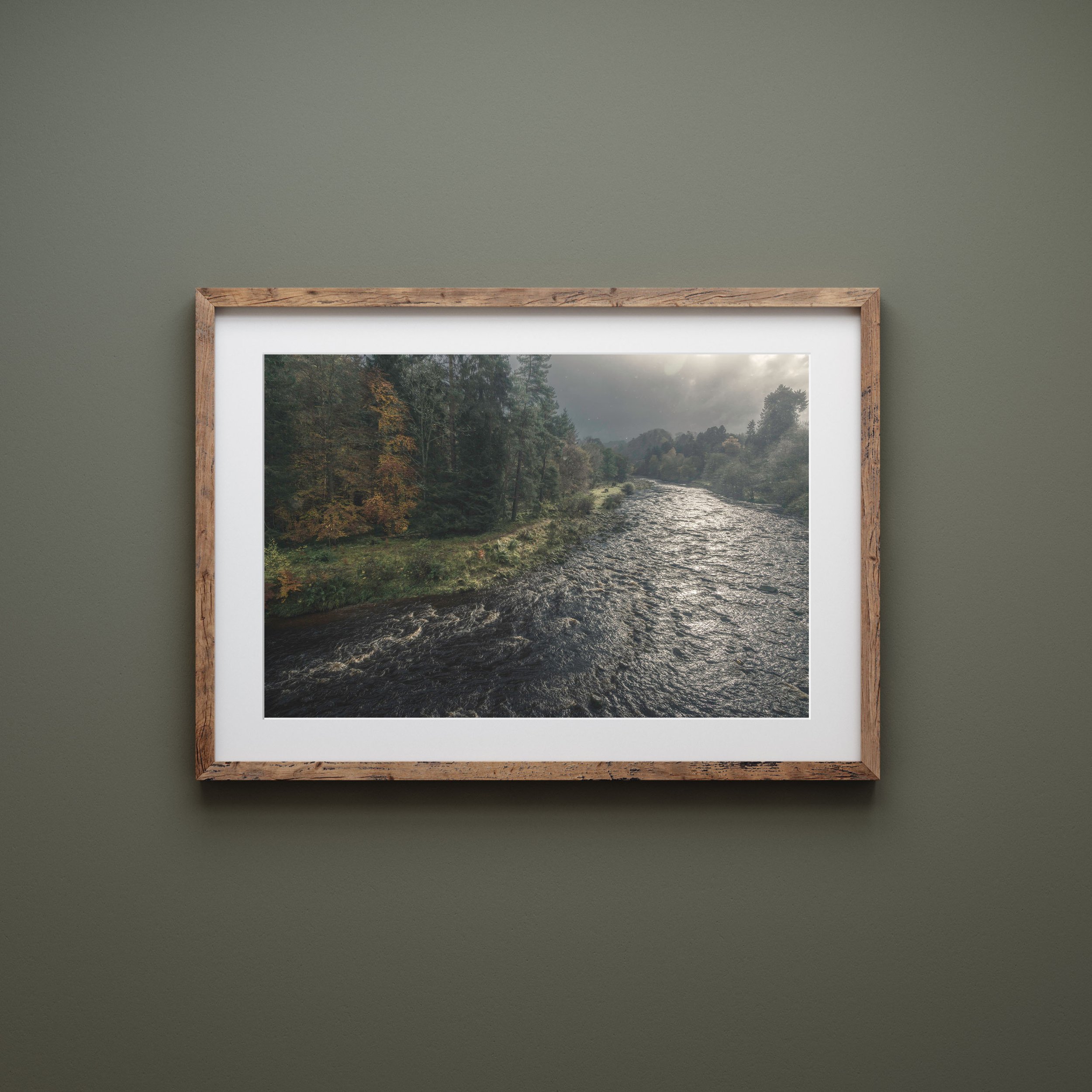Framed fine art giclee Northumberland landscape print by Pete Wilkinson and The Wynd, Hexham