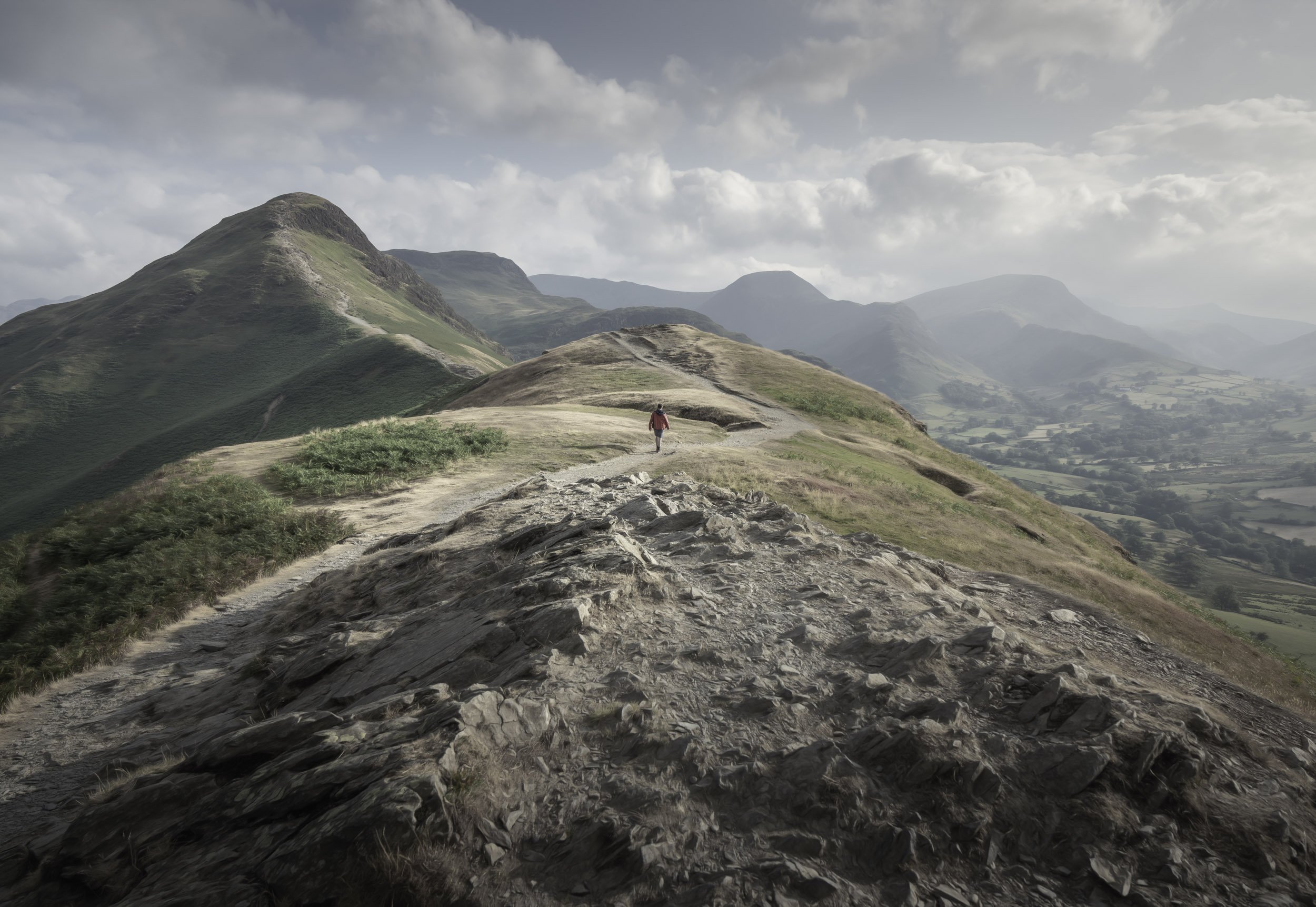 fine art giclee landscape print of Skelgill and Catbells in the Lake District