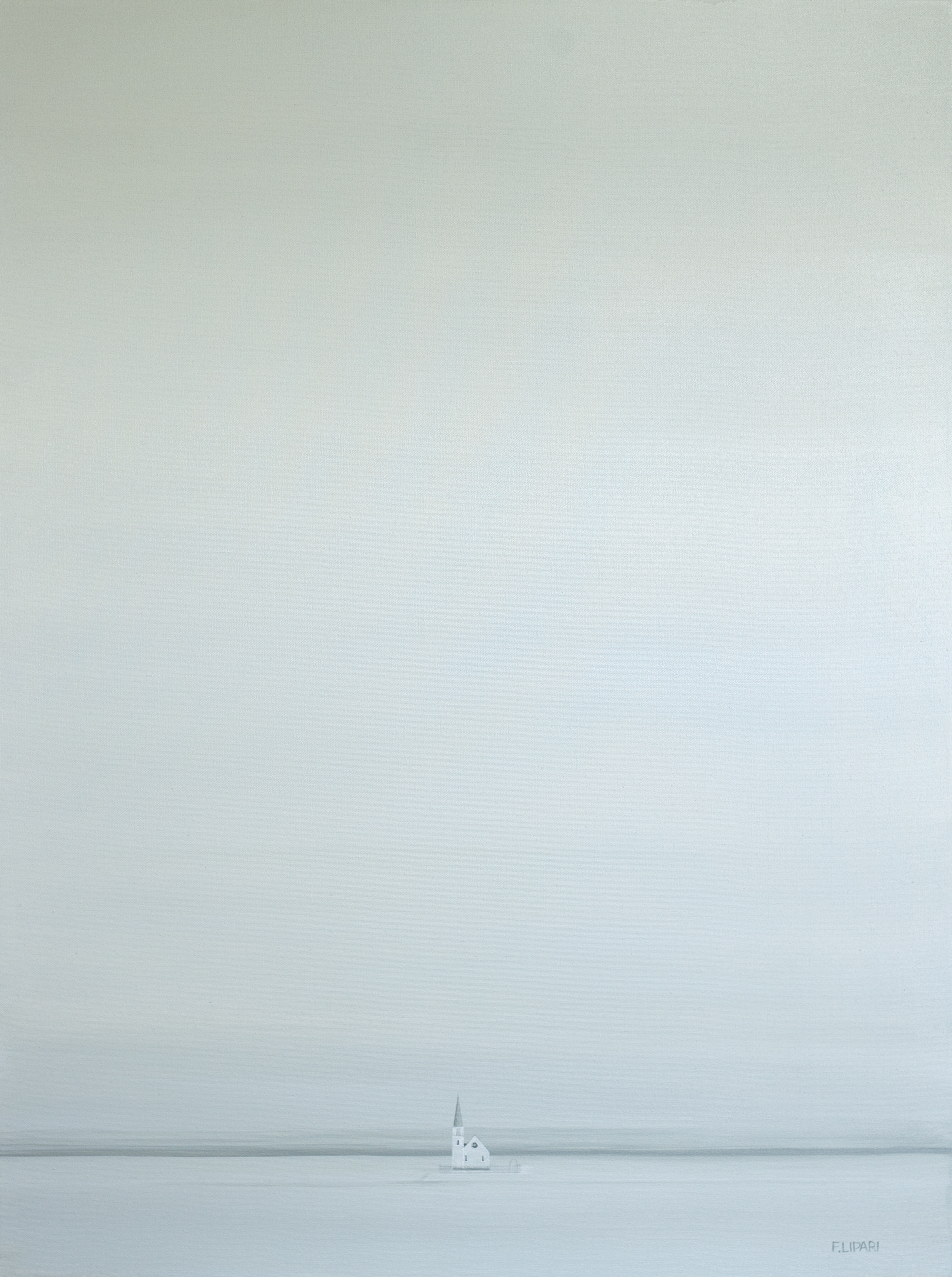 Stanbridge Church | 2017, 30 x 40 acrylic & pencil on canvas