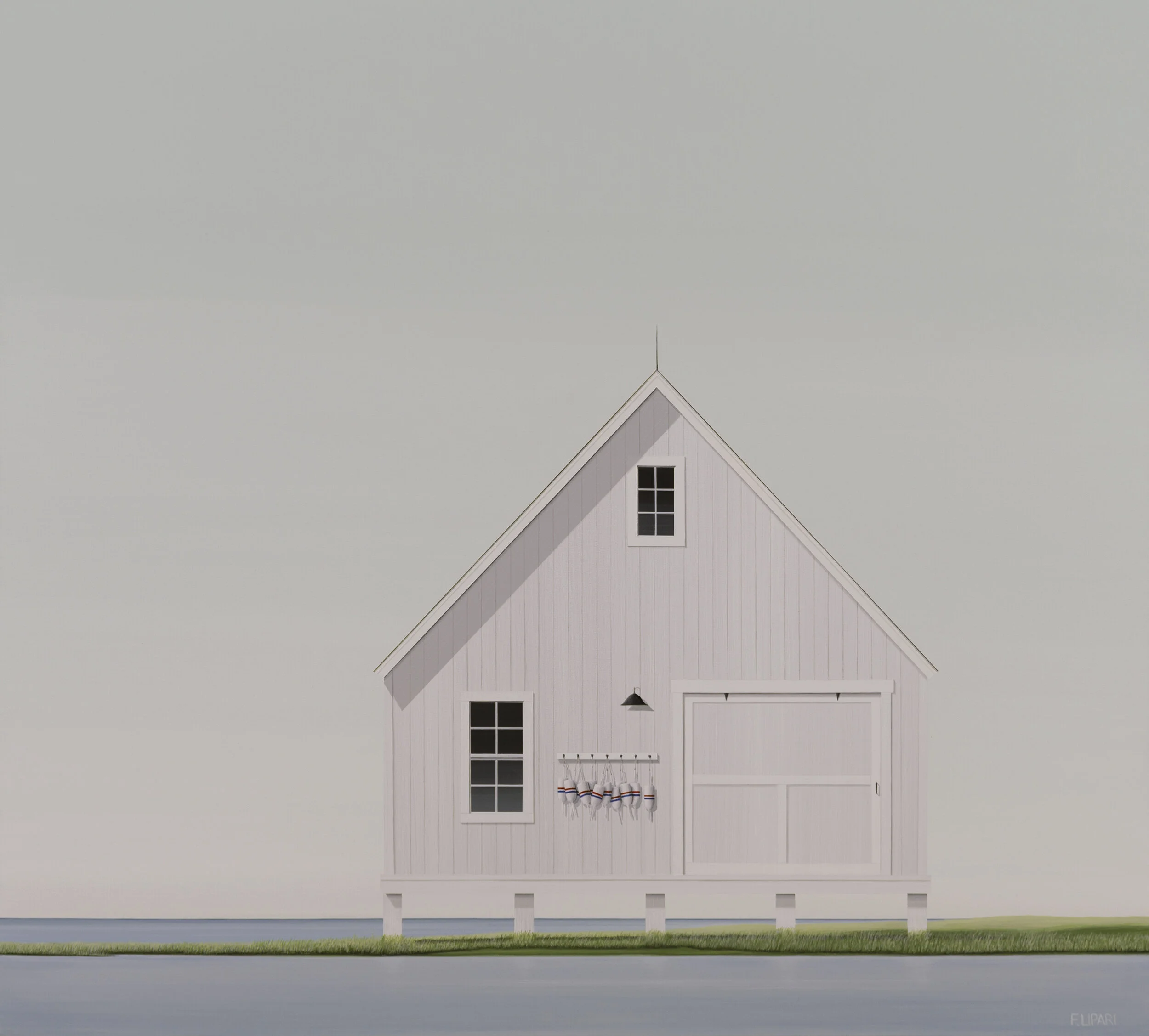   Red, White &amp; Blue  | 2020, 36 x 40 acrylic and watercolour pencil on canvas. 