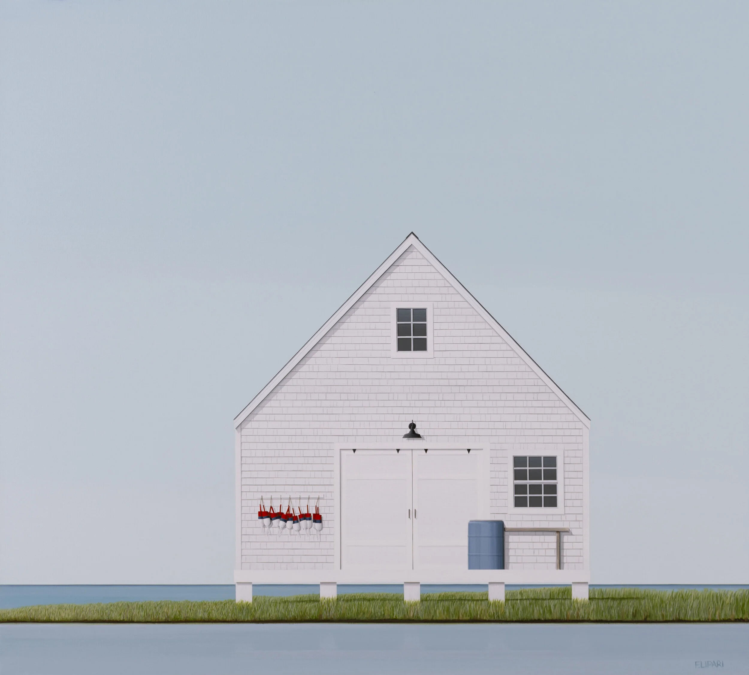   Deserted  | 2020, 36 x 40 acrylic and watercolour pencil on canvas 