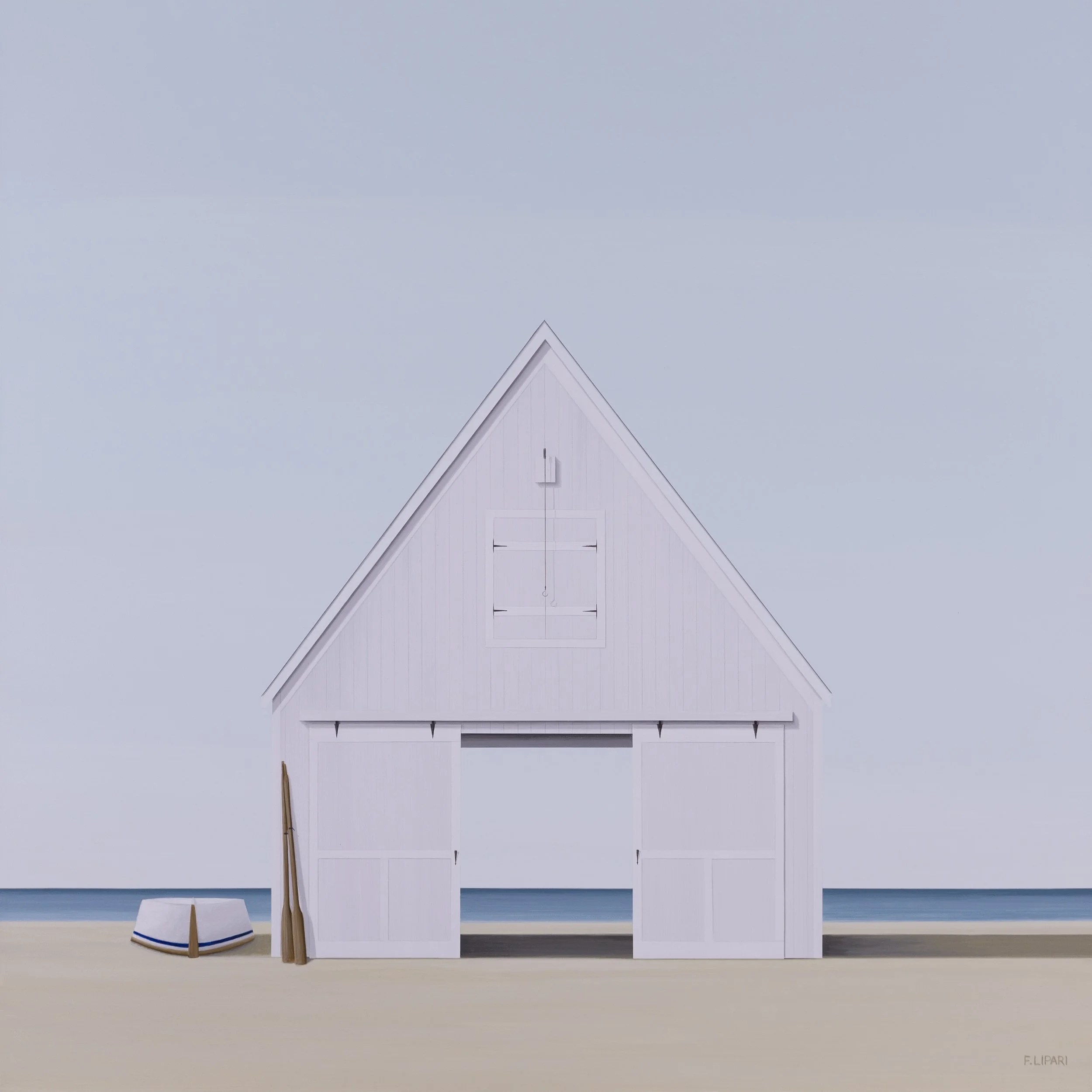   Ocean View  | 2022, 40 x 40  acrylic and watercolour pencil on canvas 