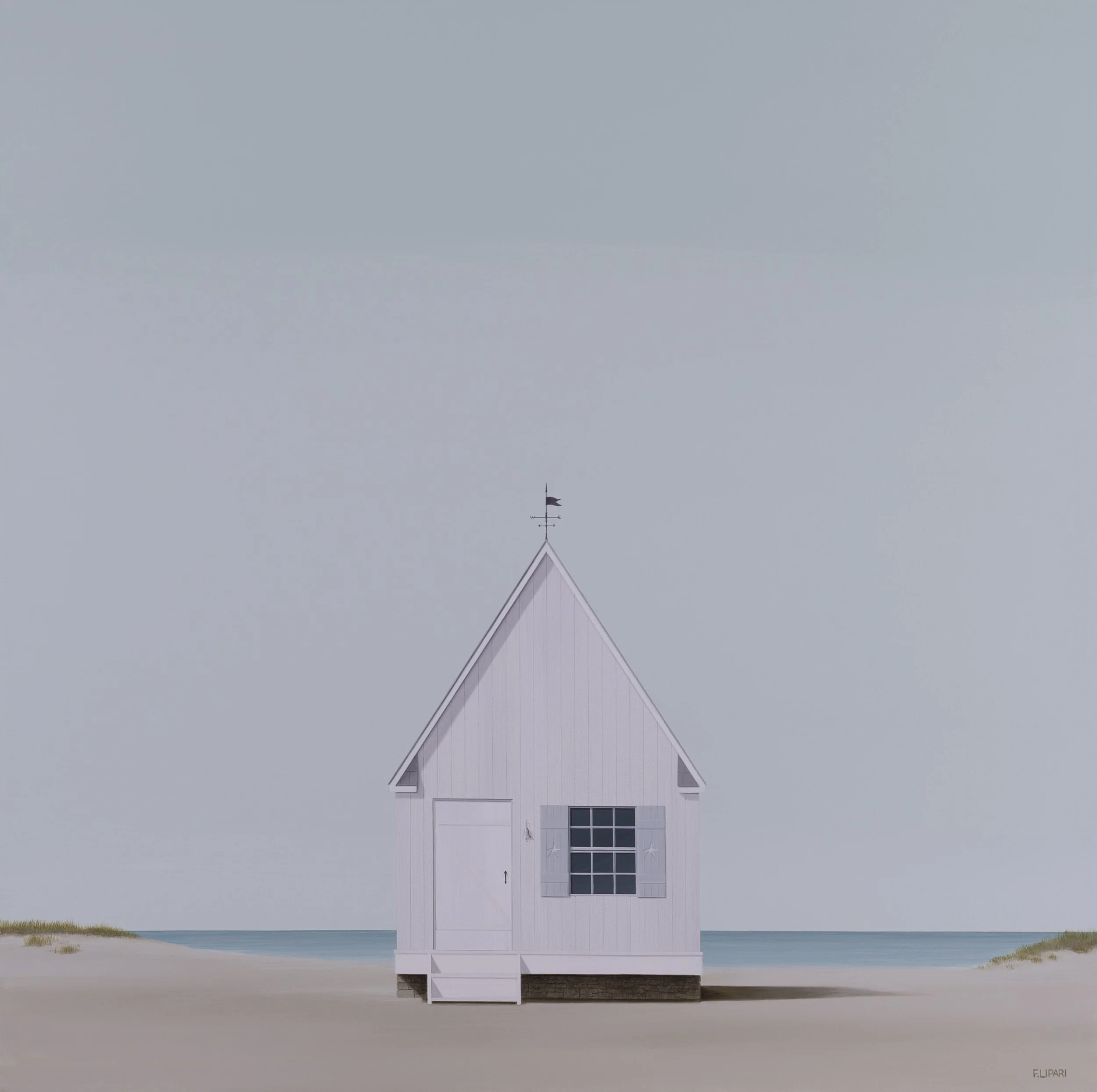   Sanctuary   | 2023, 40 x 40 acrylic and watercolour pencil on canvas  