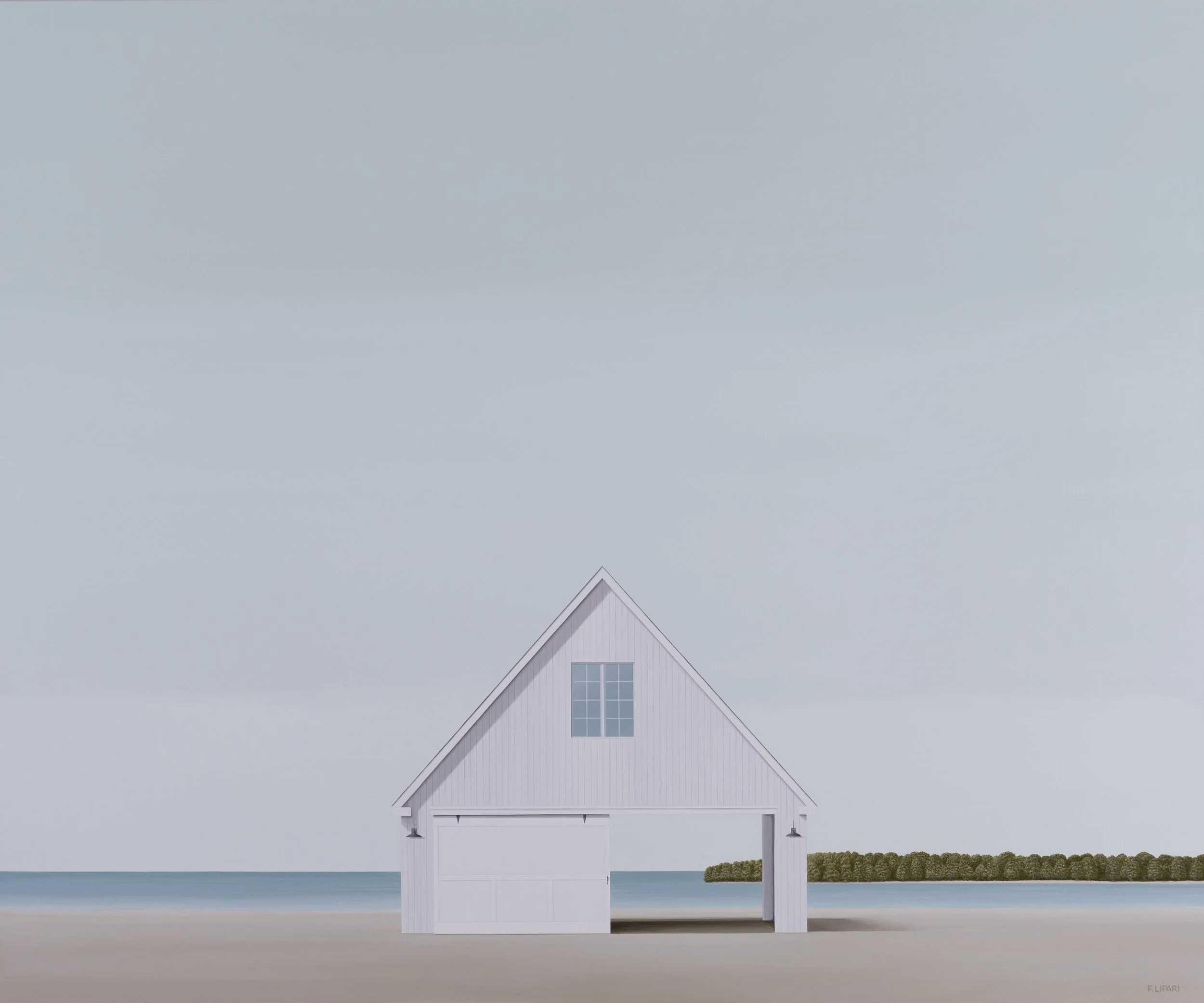   Quiet   | 2023, 40 x 48  acrylic and watercolour pencil on canvas  