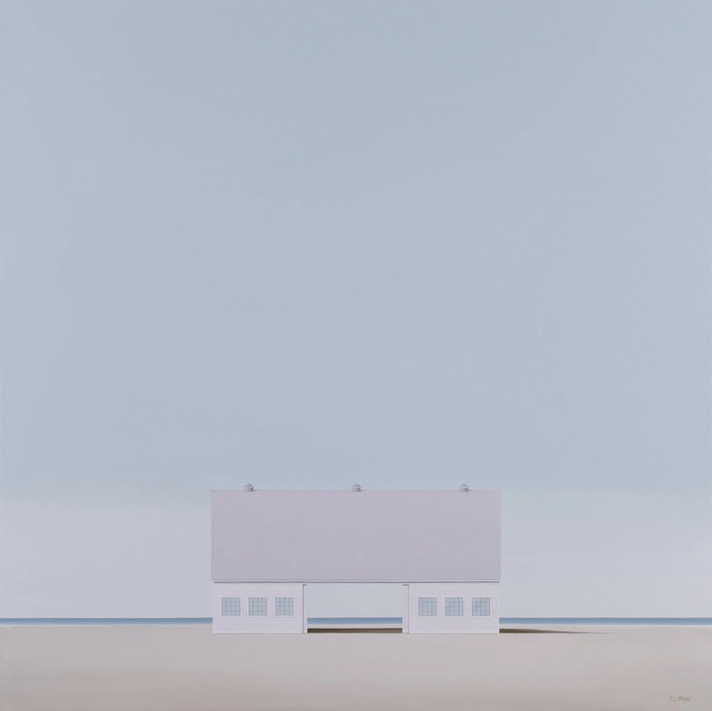   Deserted  | 2023, 40 x 40 acrylic and watercolour on canvas 