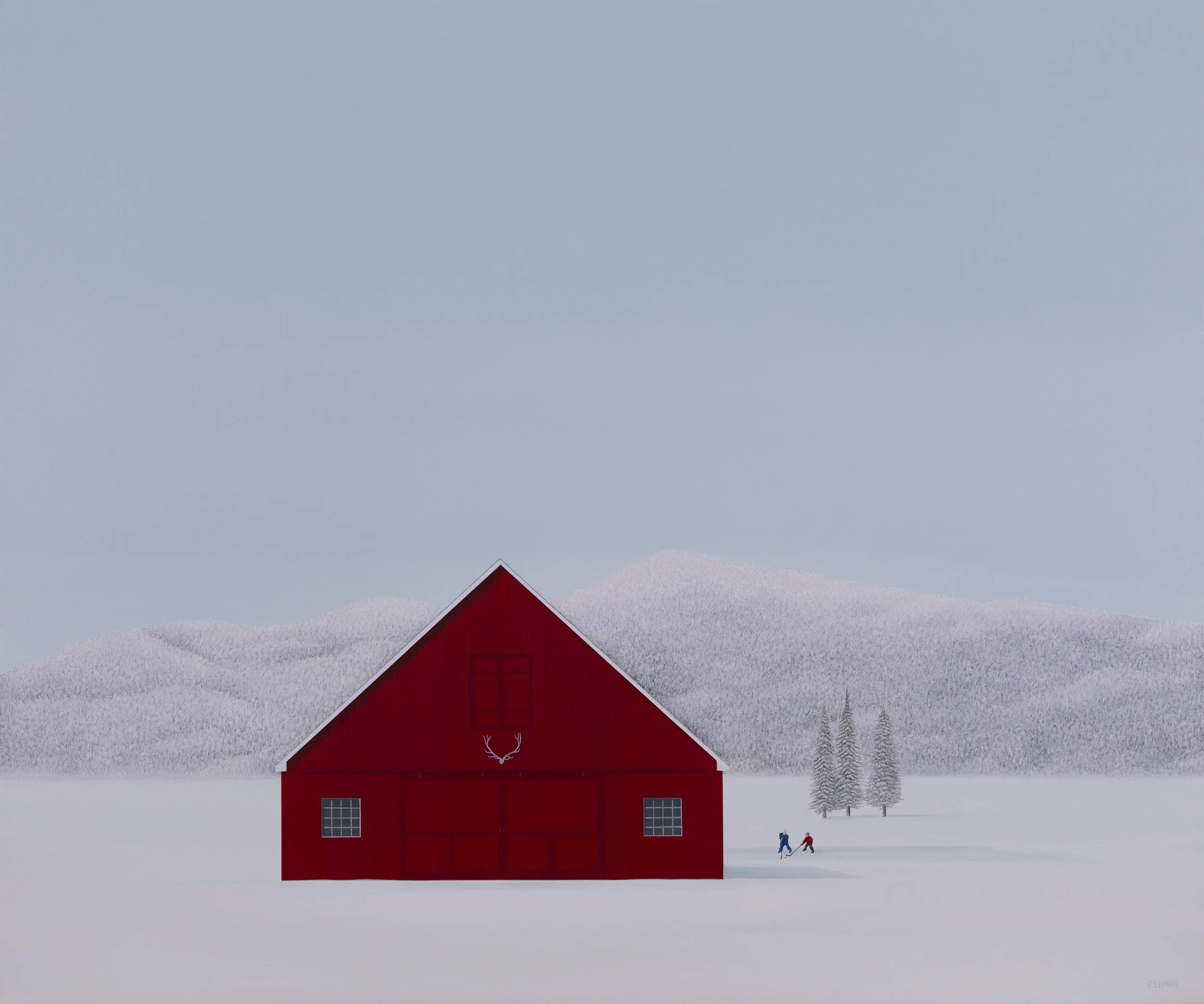   Winter-Magic  | 2023,  40 x 48 acrylic and watercolor on canvas 