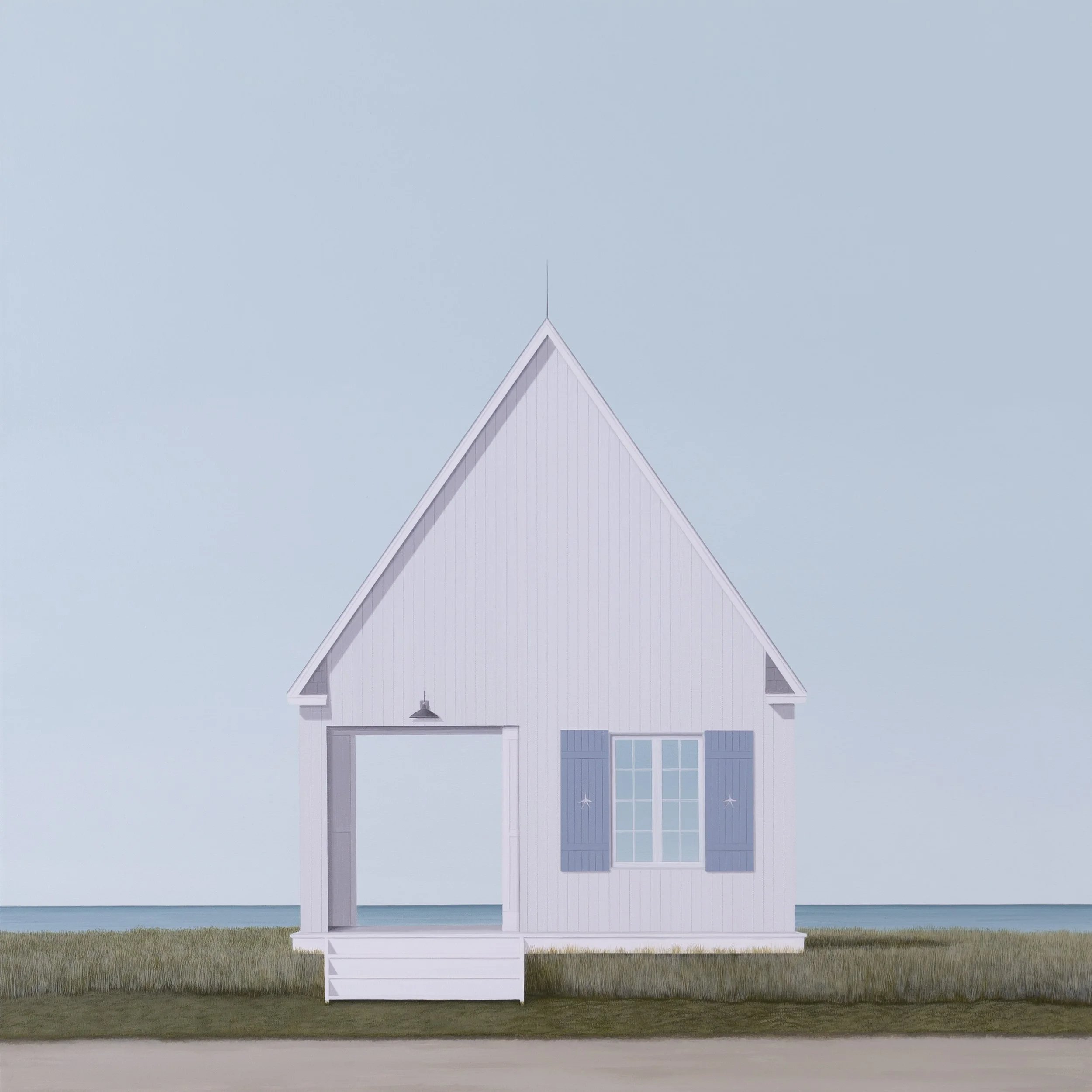   Standpoint   | 2023,  40 x 40 acrylic and watercolor pencil on canvas 