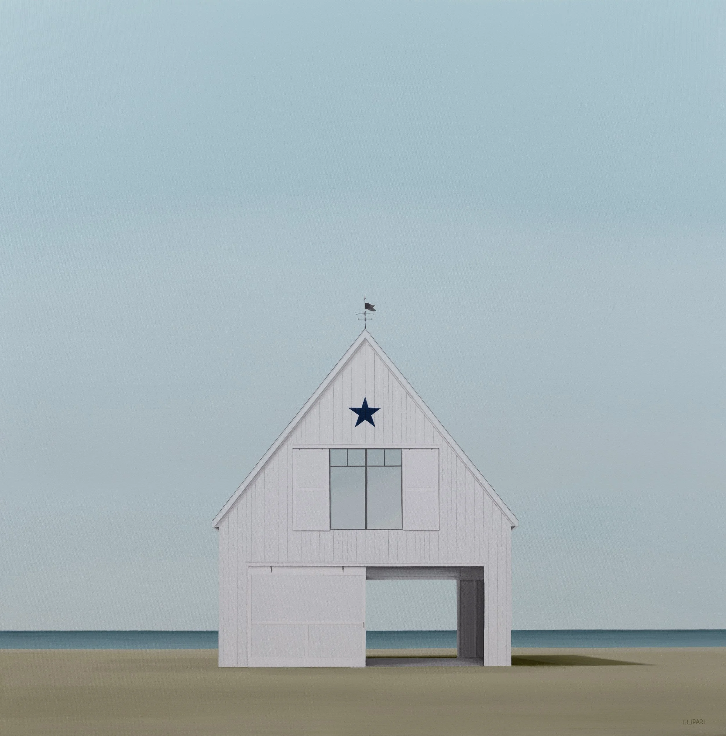   Northern Star  | 2023, 40 x 40 acrylic and watercolor pencil on canvas 