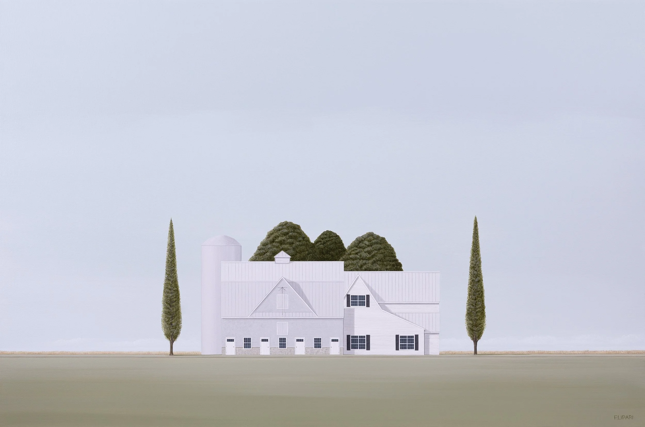   Homestead  |  32 × 48 acrylic and watercolor pencil on canvas 