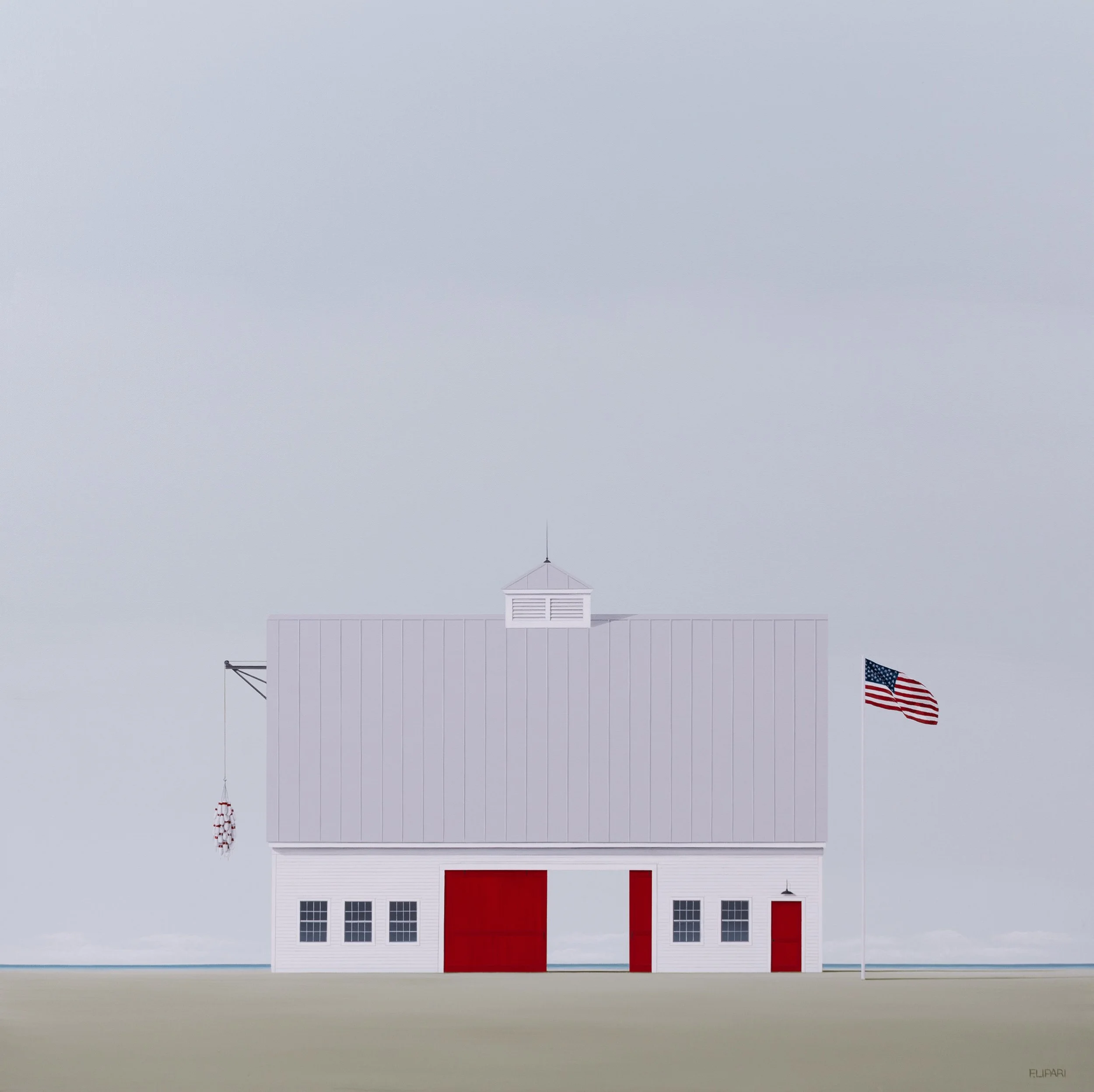   Utopia  | 2025, 40 × 40 acrylic and watercolor on canvas 