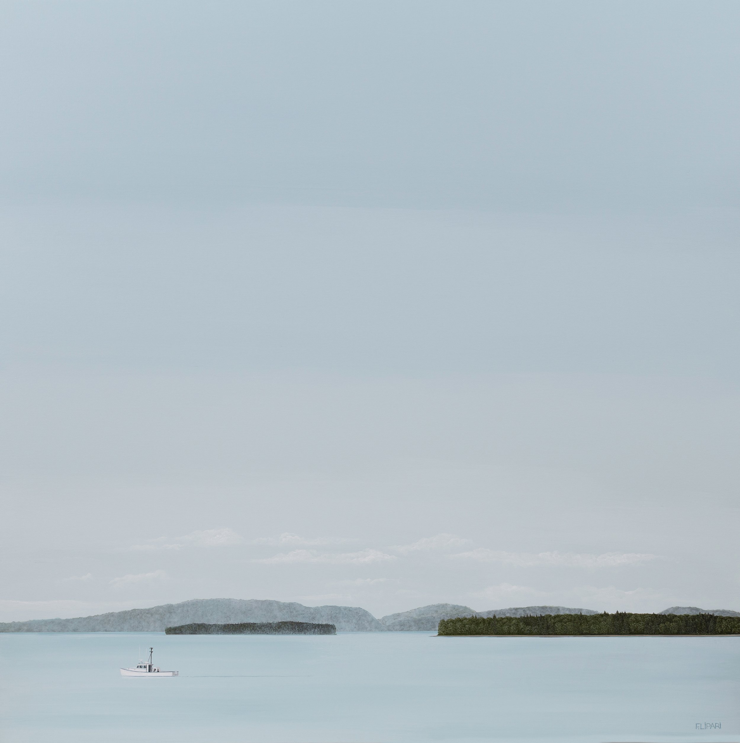   Inception  | 2026,  40 × 40 acrylic on canvas  