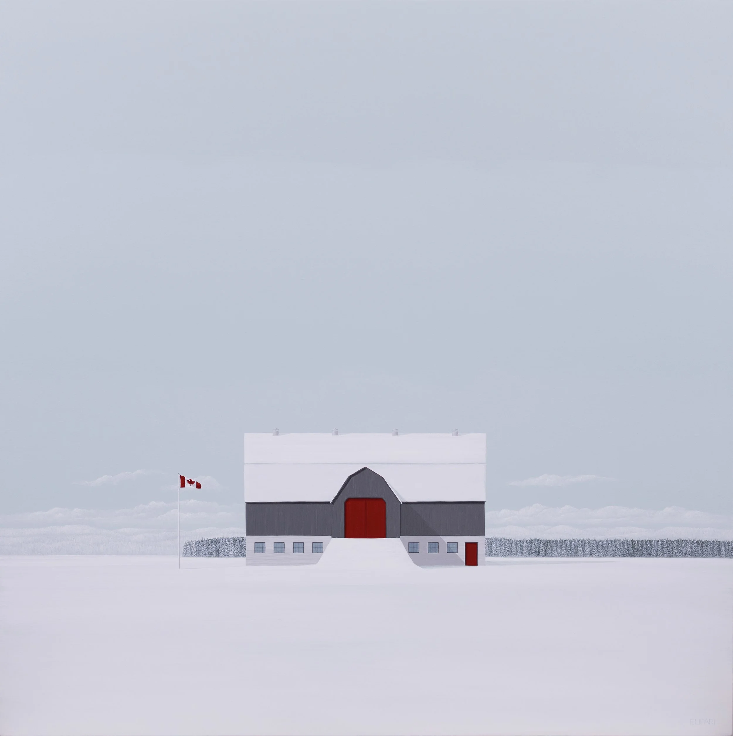   Let It Snow  | 2026, 43 × 43 acrylic on canvas  