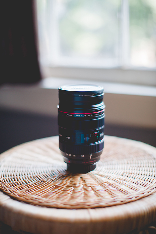 The Canon 24-70 f/2.8L lens is a great versatile lens that works well for family photos and any time I need a wide angle. 